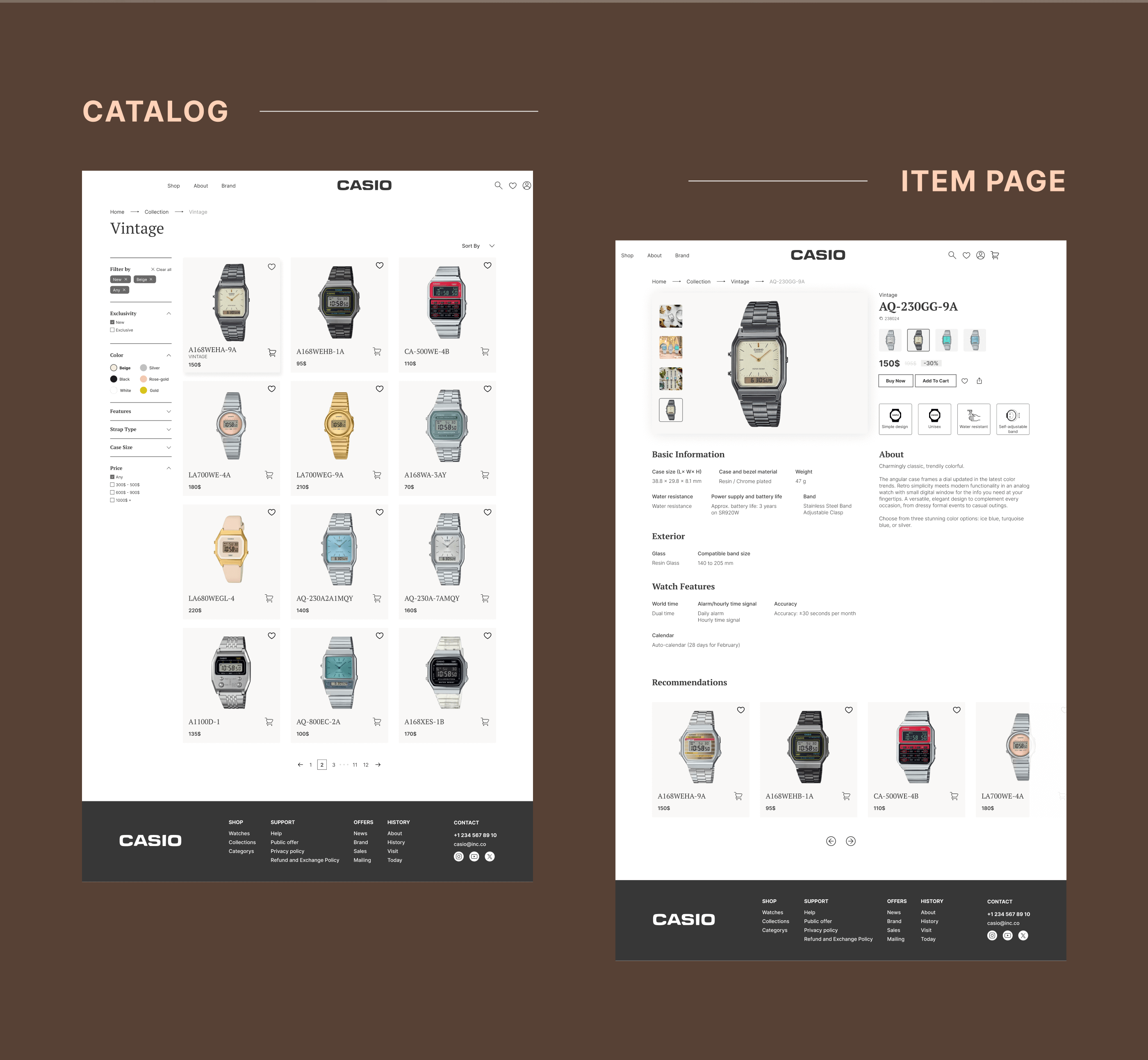 Casio Редизайн сайта | E-commerce проект — Изображение №10 — Интерфейсы, Анимация на Dprofile