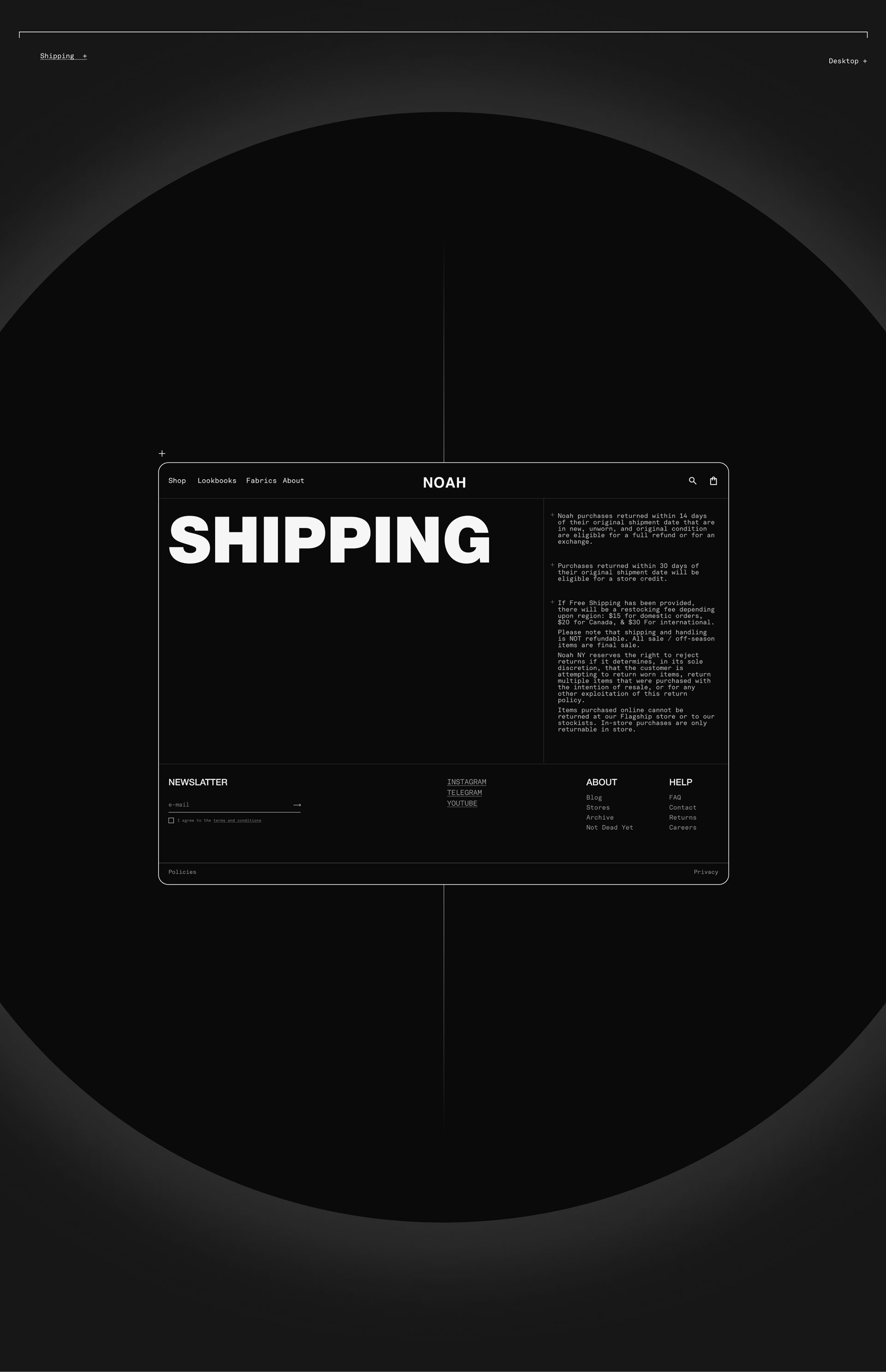 NOAH | E-commerce redesign — Изображение №4 — Интерфейсы, Брендинг на Dprofile