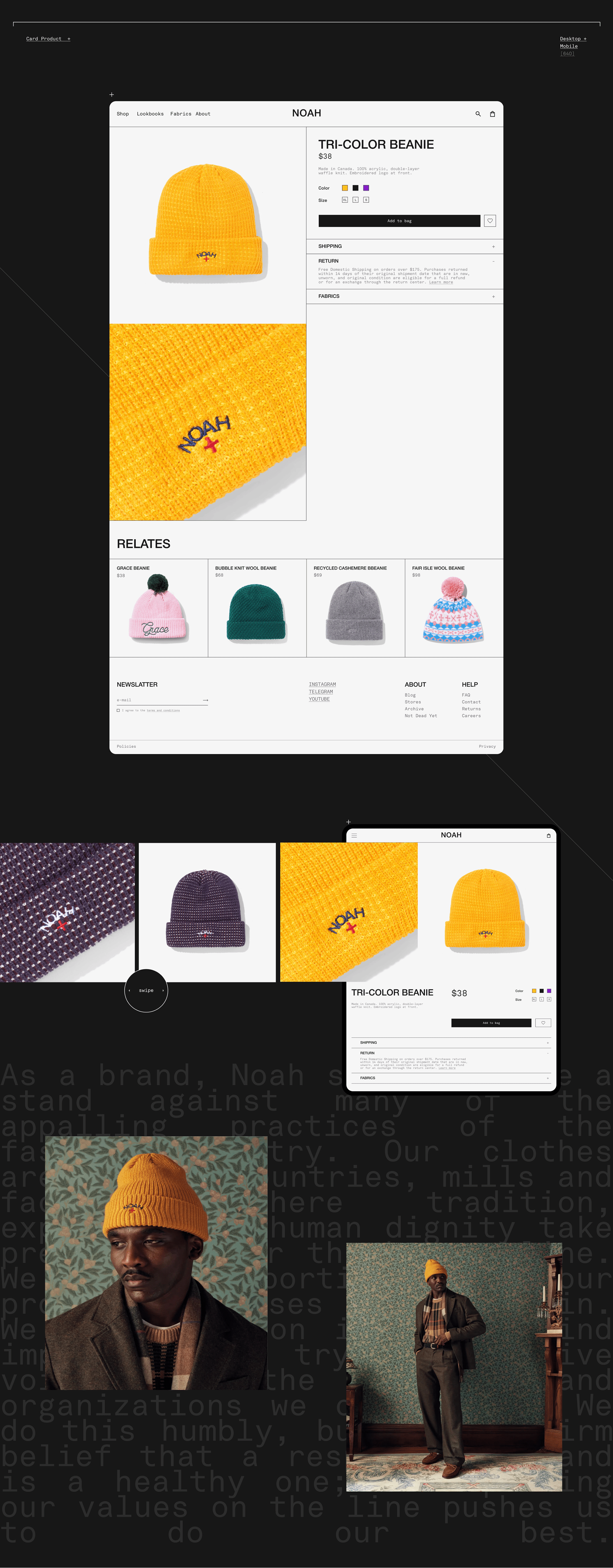 NOAH | E-commerce redesign — Изображение №5 — Интерфейсы, Брендинг на Dprofile
