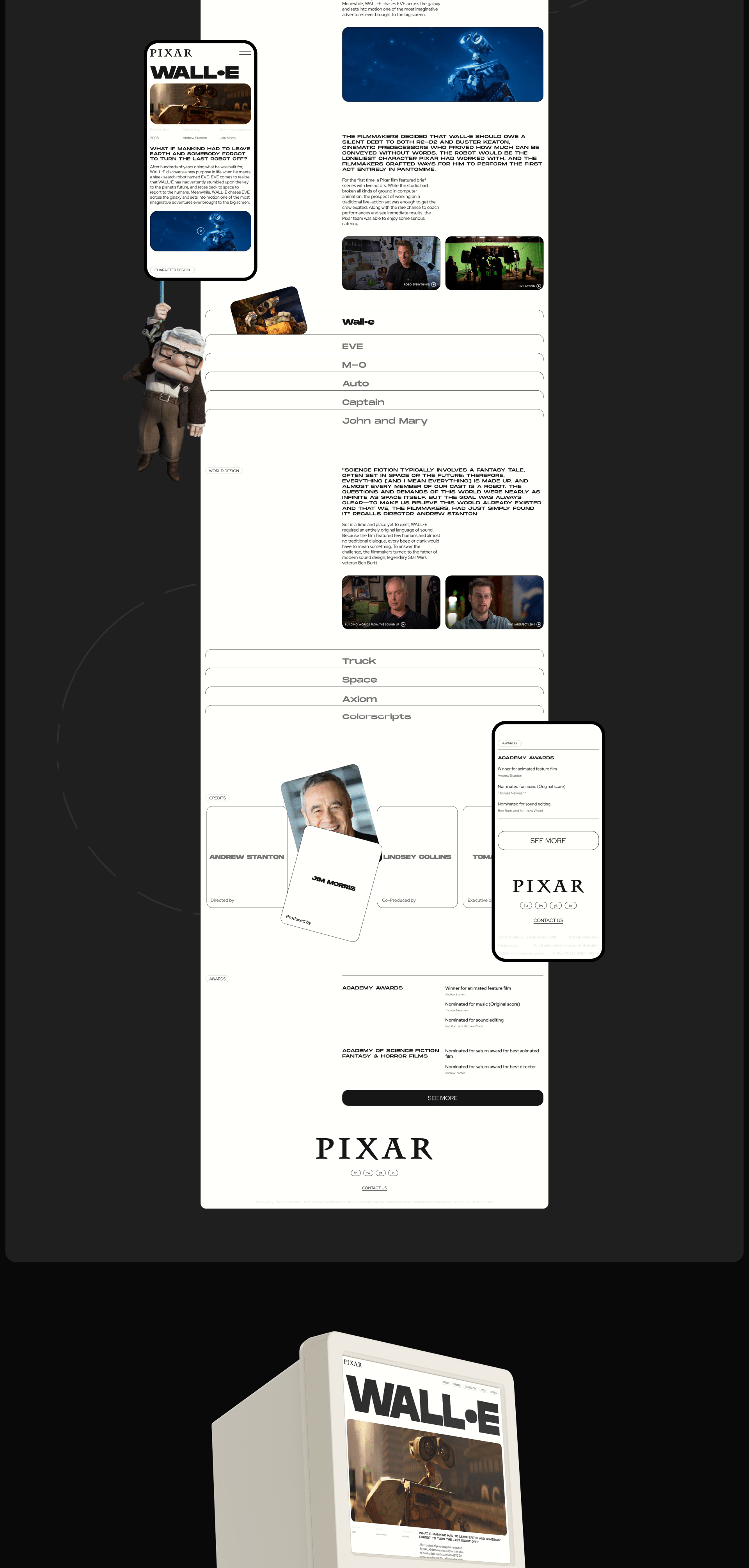 PIXAR | Corporate website — Изображение №4 — Интерфейсы на Dprofile