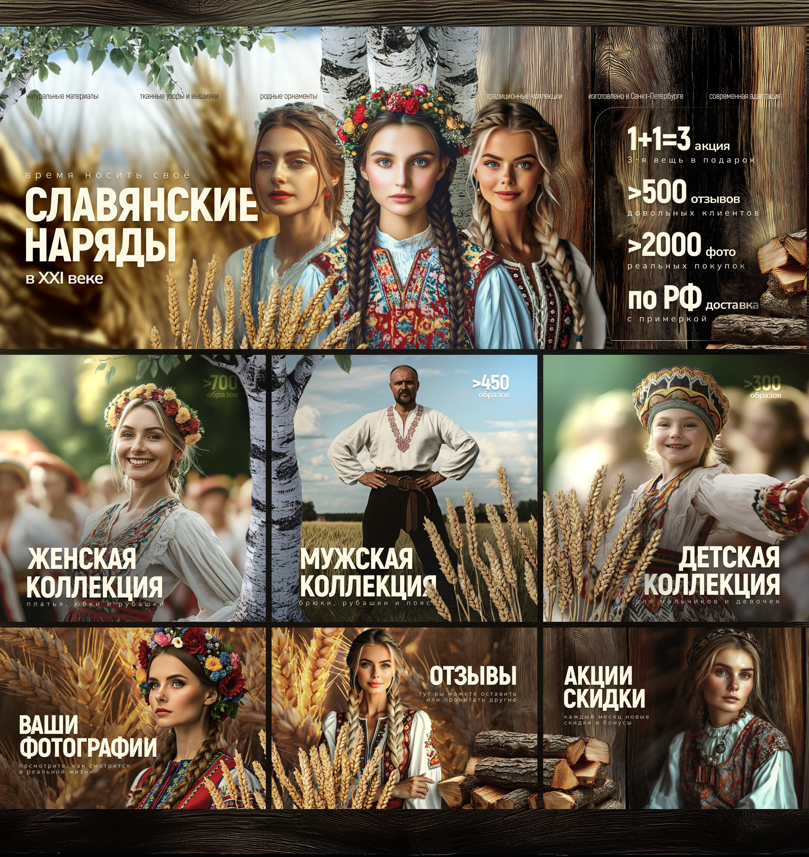 Дизайн Вконтакте | ВК магазин славянской одежды | Соцсети — Изображение №7 — Брендинг, Маркетинг на Dprofile
