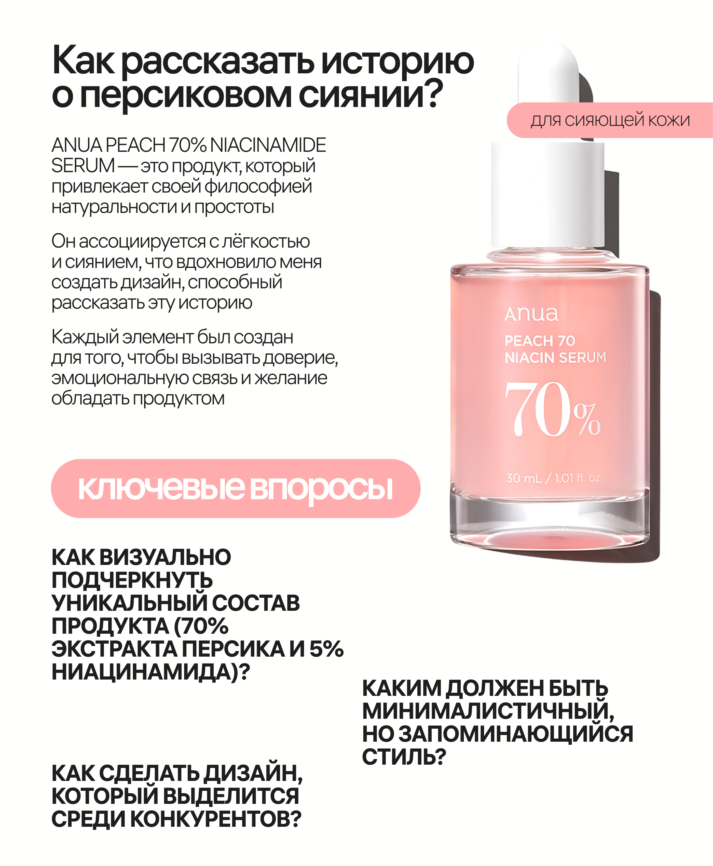 Презентация сыворотки ANUA | Дизайн | Косметика — Изображение №2 — Графика, Маркетинг на Dprofile