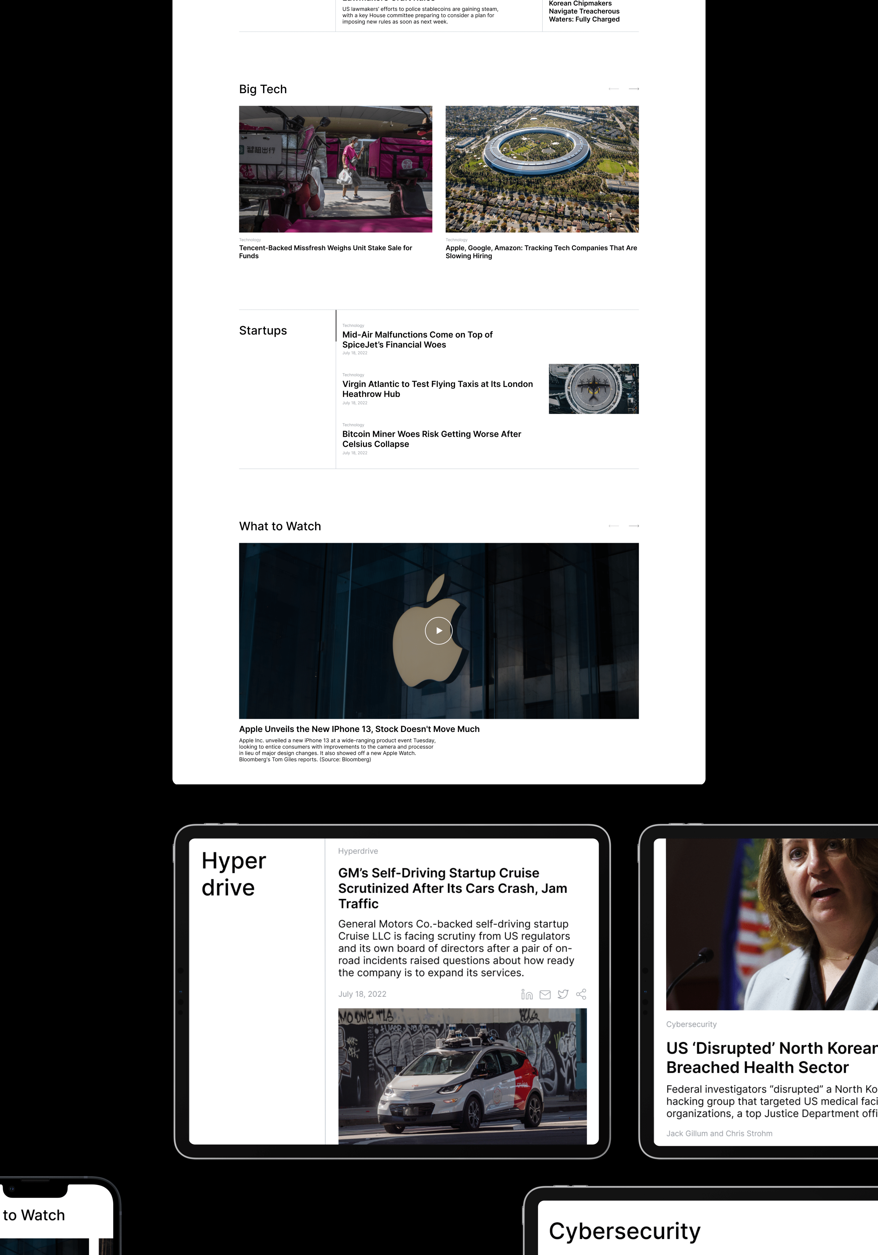 BLOOMBERG | News website redesign — Изображение №5 — Интерфейсы, Брендинг, Графика на Dprofile