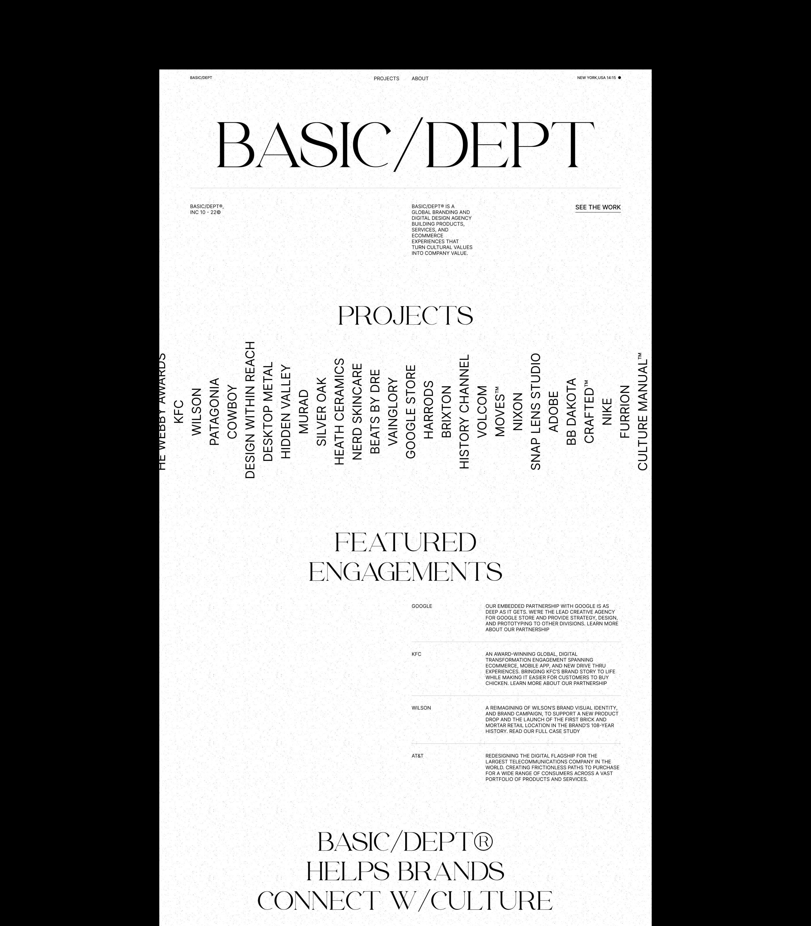 BASIC/DEPT AGENCY - studio identity & website — Изображение №4 — Интерфейсы, Брендинг, Графика на Dprofile