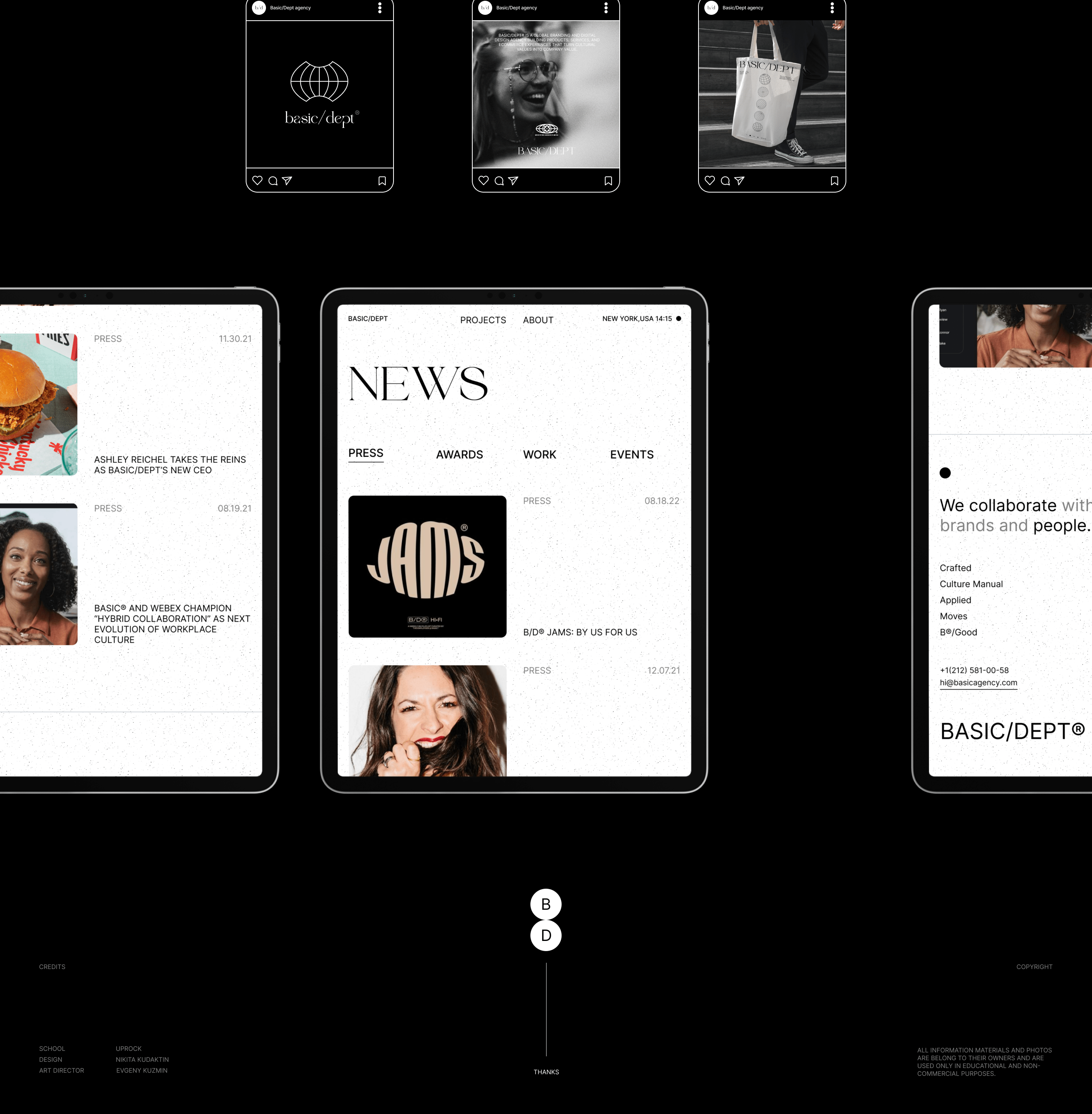 BASIC/DEPT AGENCY - studio identity & website — Изображение №12 — Интерфейсы, Брендинг, Графика на Dprofile