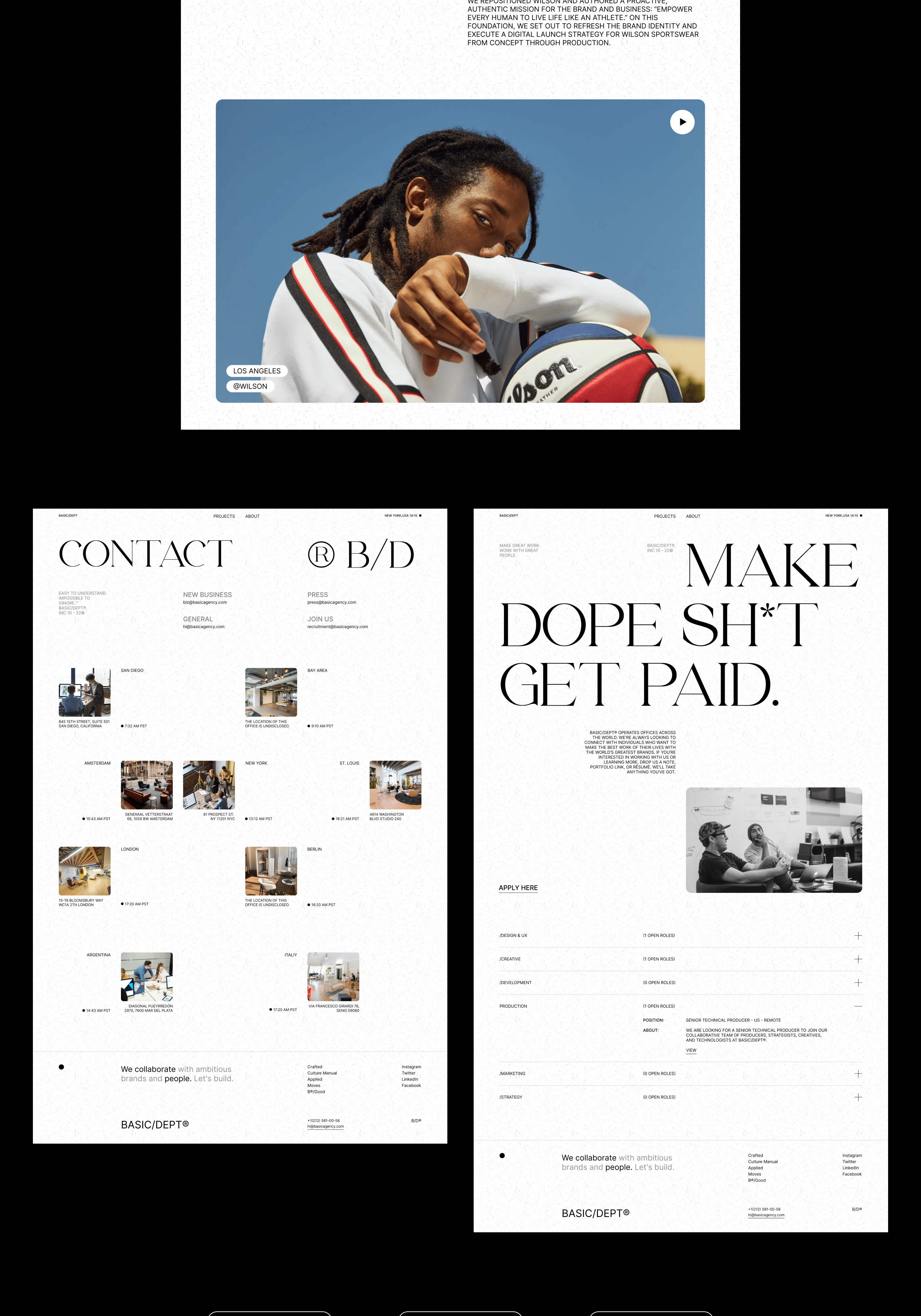 BASIC/DEPT AGENCY - studio identity & website — Изображение №11 — Интерфейсы, Брендинг, Графика на Dprofile
