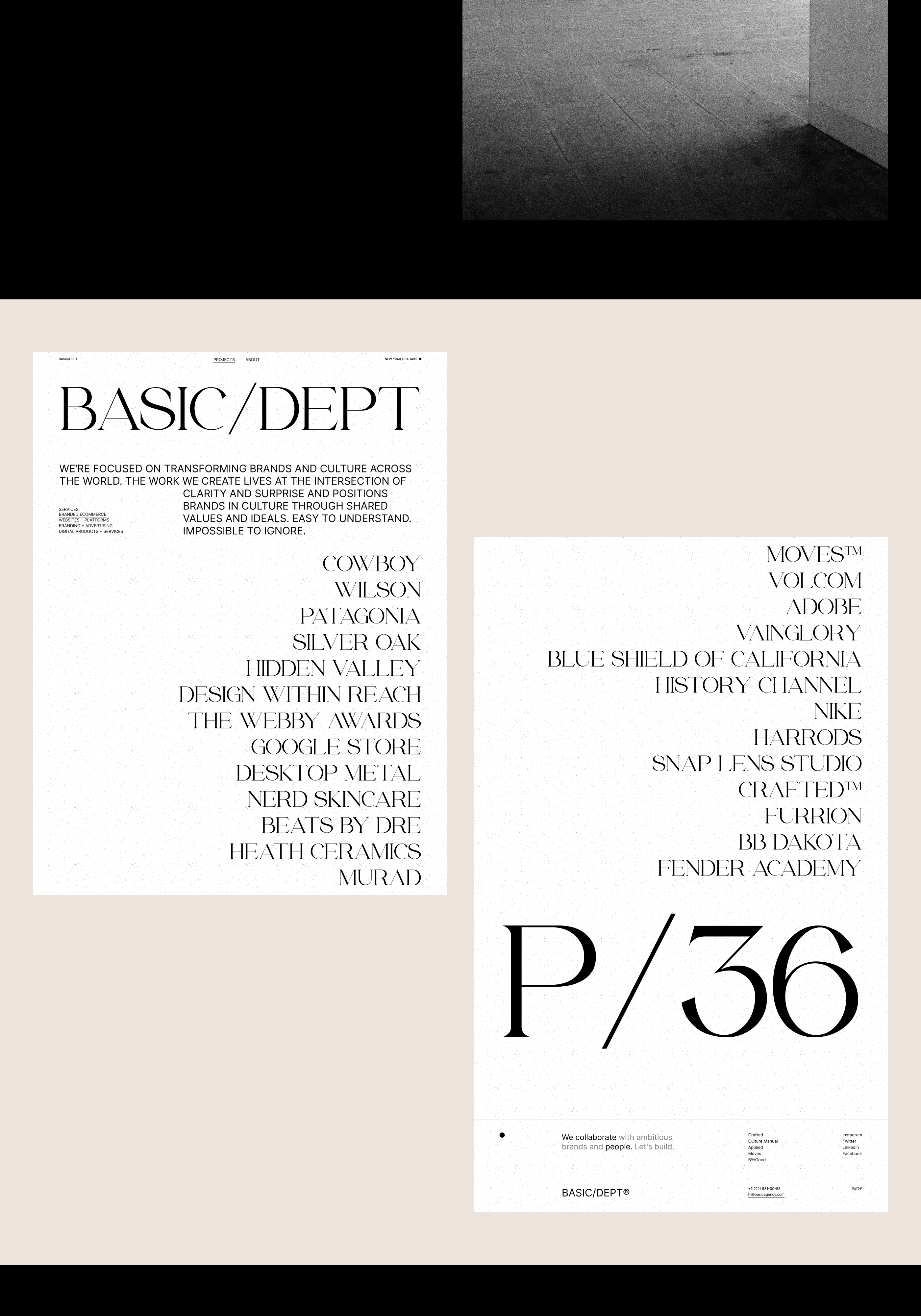 BASIC/DEPT AGENCY - studio identity & website — Изображение №9 — Интерфейсы, Брендинг, Графика на Dprofile