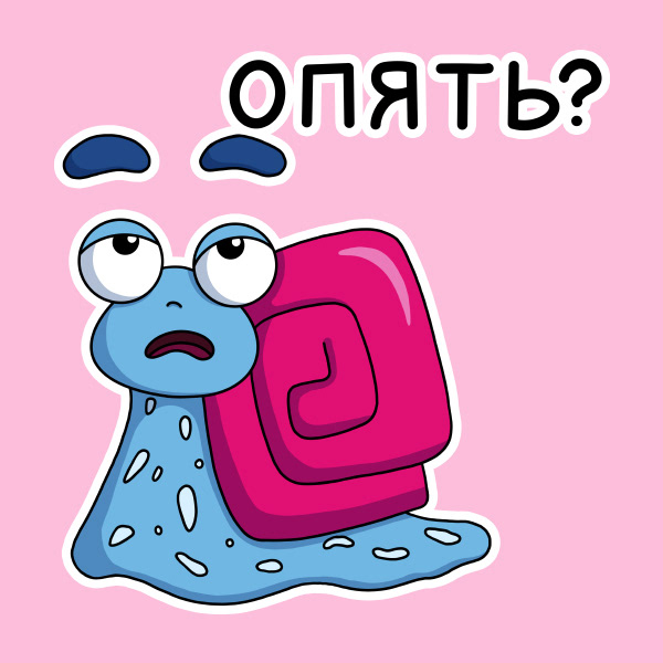 Стикерпак с персонажем мистер Улиткинс — Изображение №8 — Иллюстрация на Dprofile