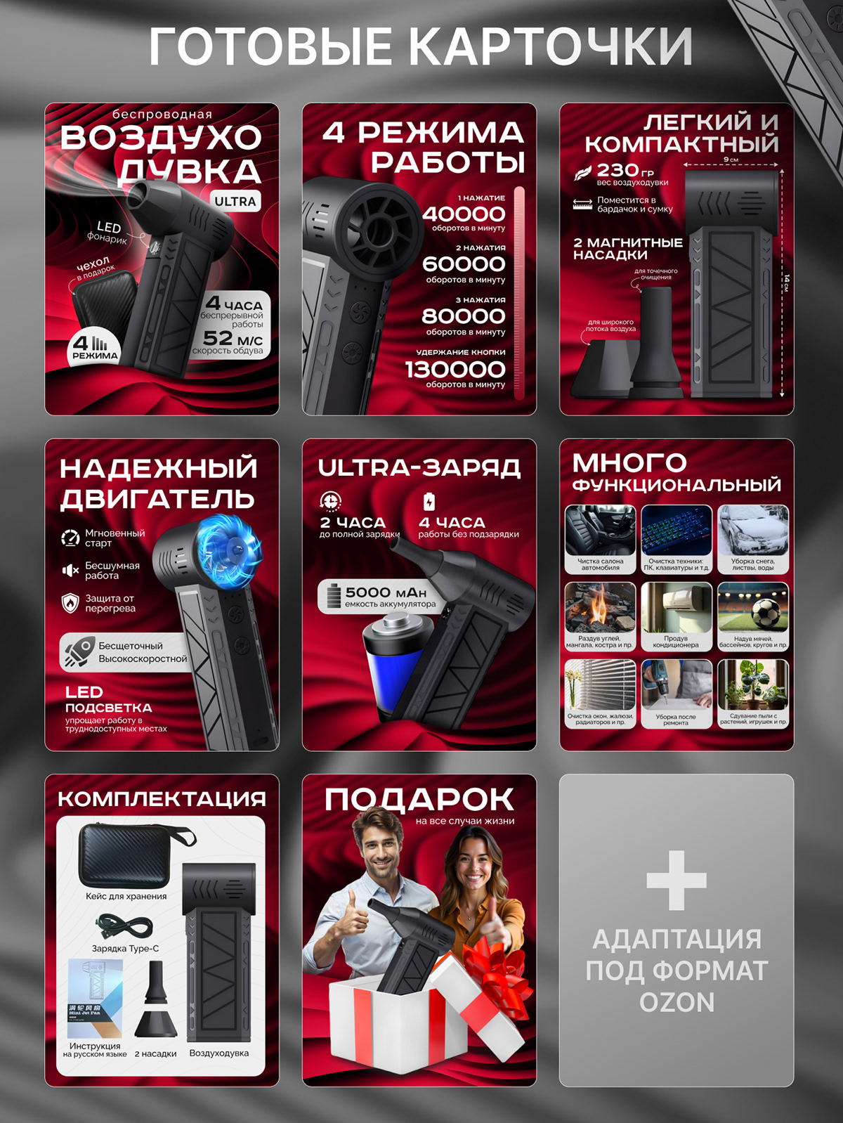 Дизайн карточки воздуходувка техника Инфографика — Изображение №3 — Маркетинг на Dprofile