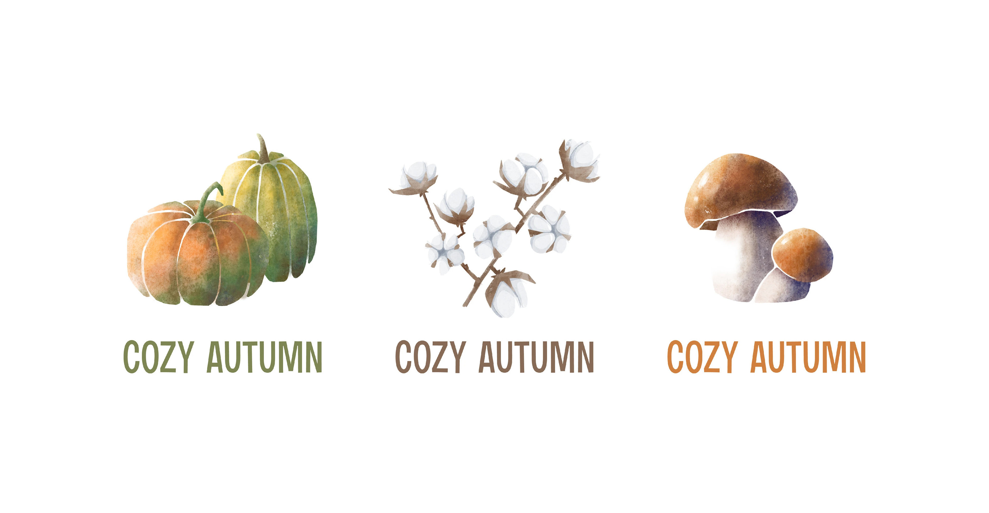 Акварельный паттерн Cozy Autumn — Изображение №2 — Иллюстрация на Dprofile