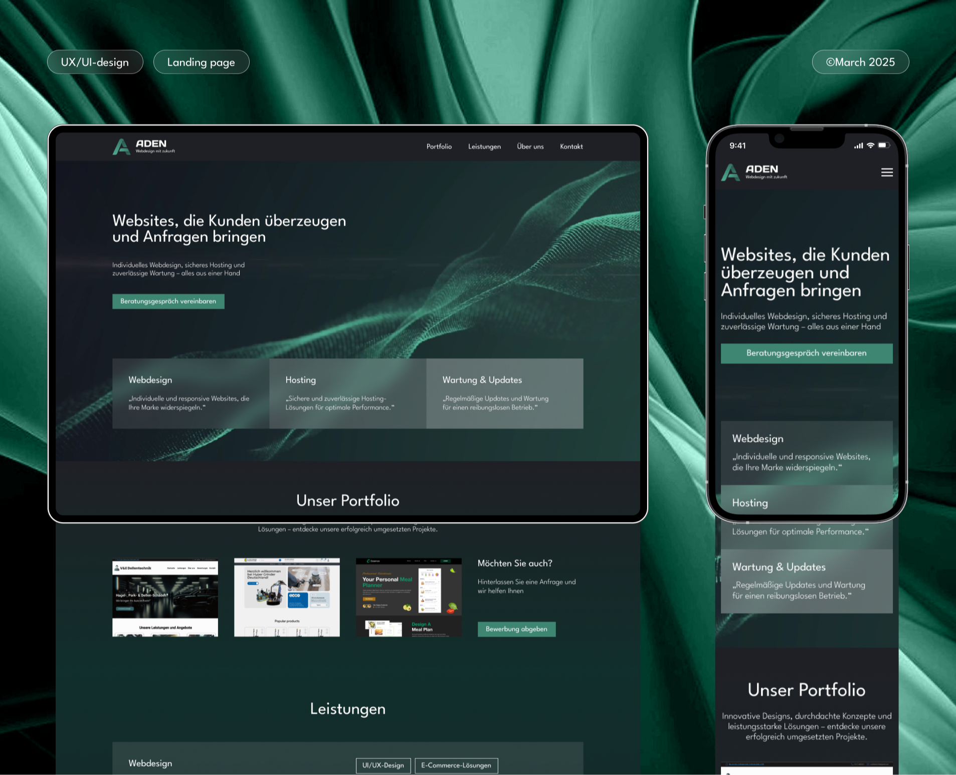 Landing page для разработчика сайтов — Интерфейсы, Брендинг на Dprofile