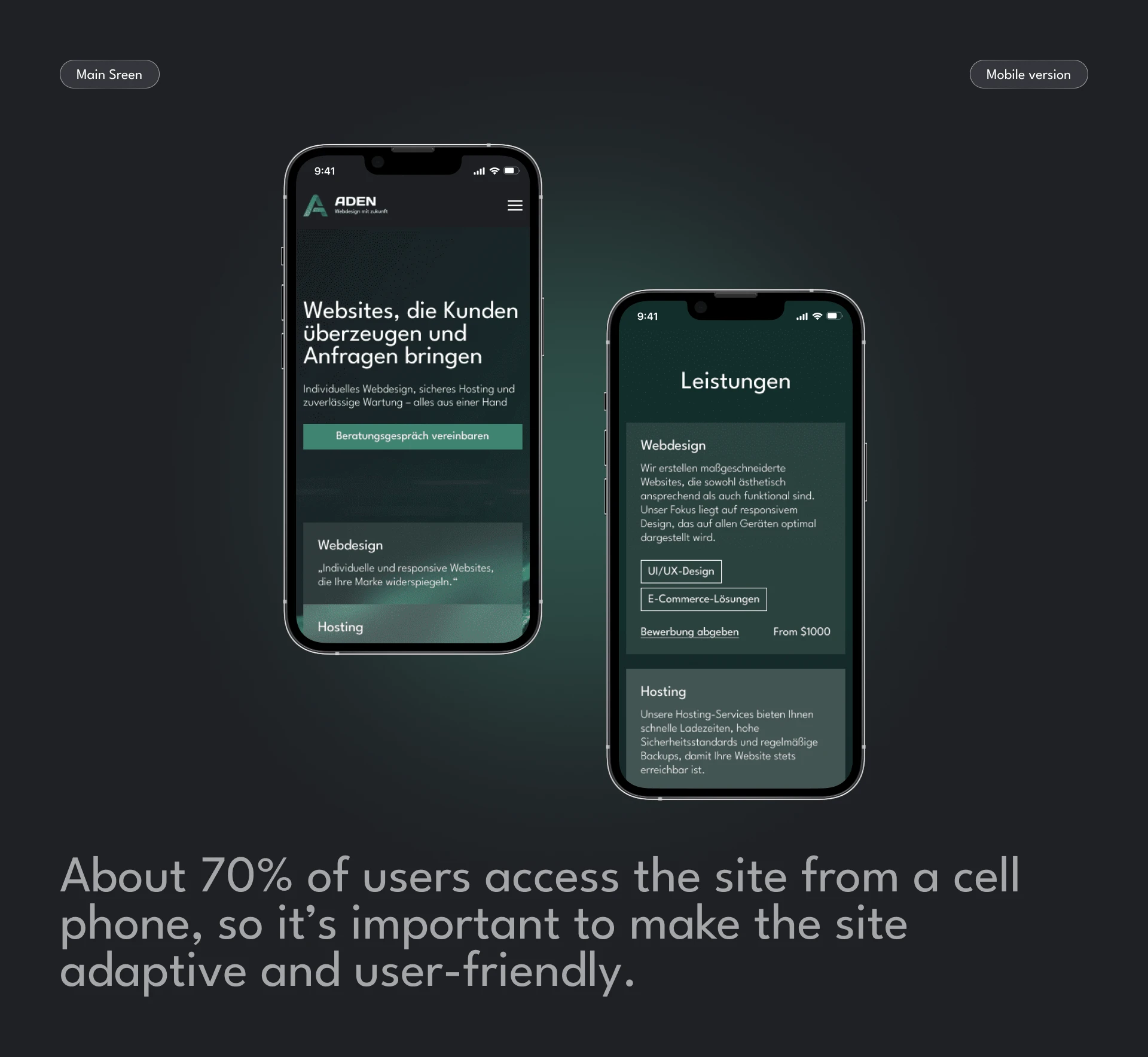 Landing page для разработчика сайтов — Изображение №4 — Интерфейсы, Брендинг на Dprofile