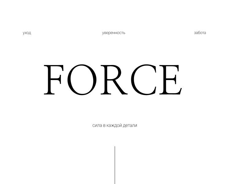 FORCE - мужская уходовая косметика — Интерфейсы, Брендинг на Dprofile