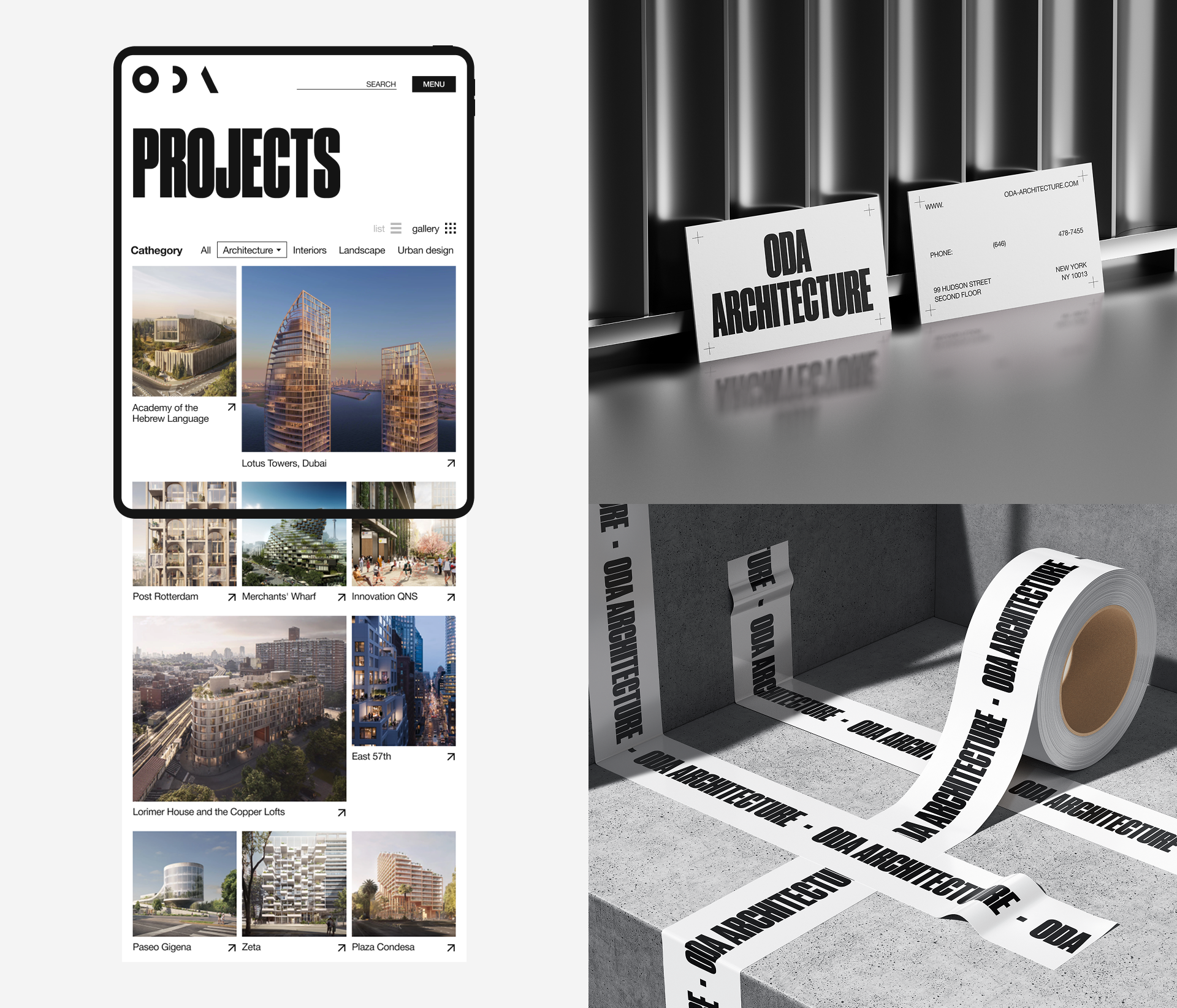 ODA Architecture | Corporate Website — Изображение №6 — Интерфейсы на Dprofile