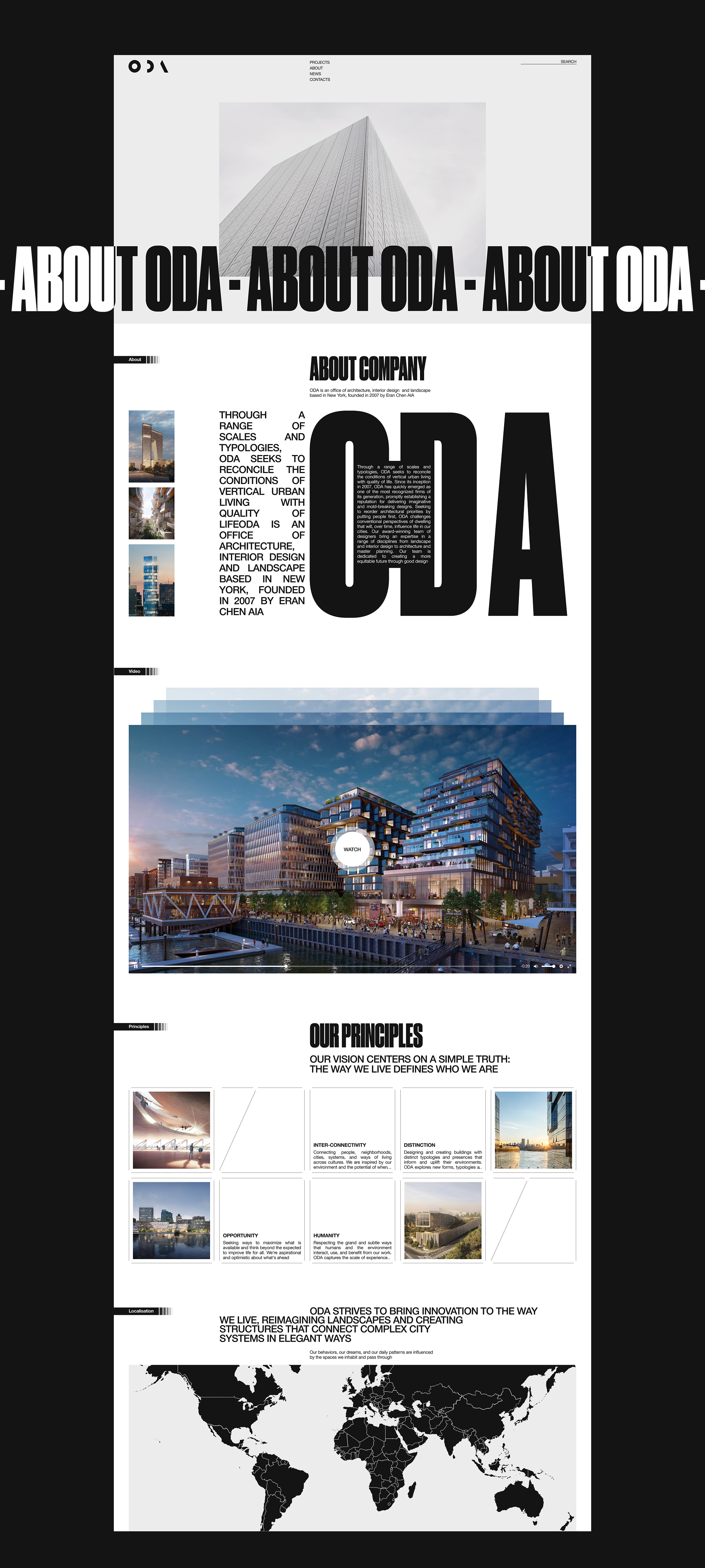 ODA Architecture | Corporate Website — Изображение №11 — Интерфейсы на Dprofile