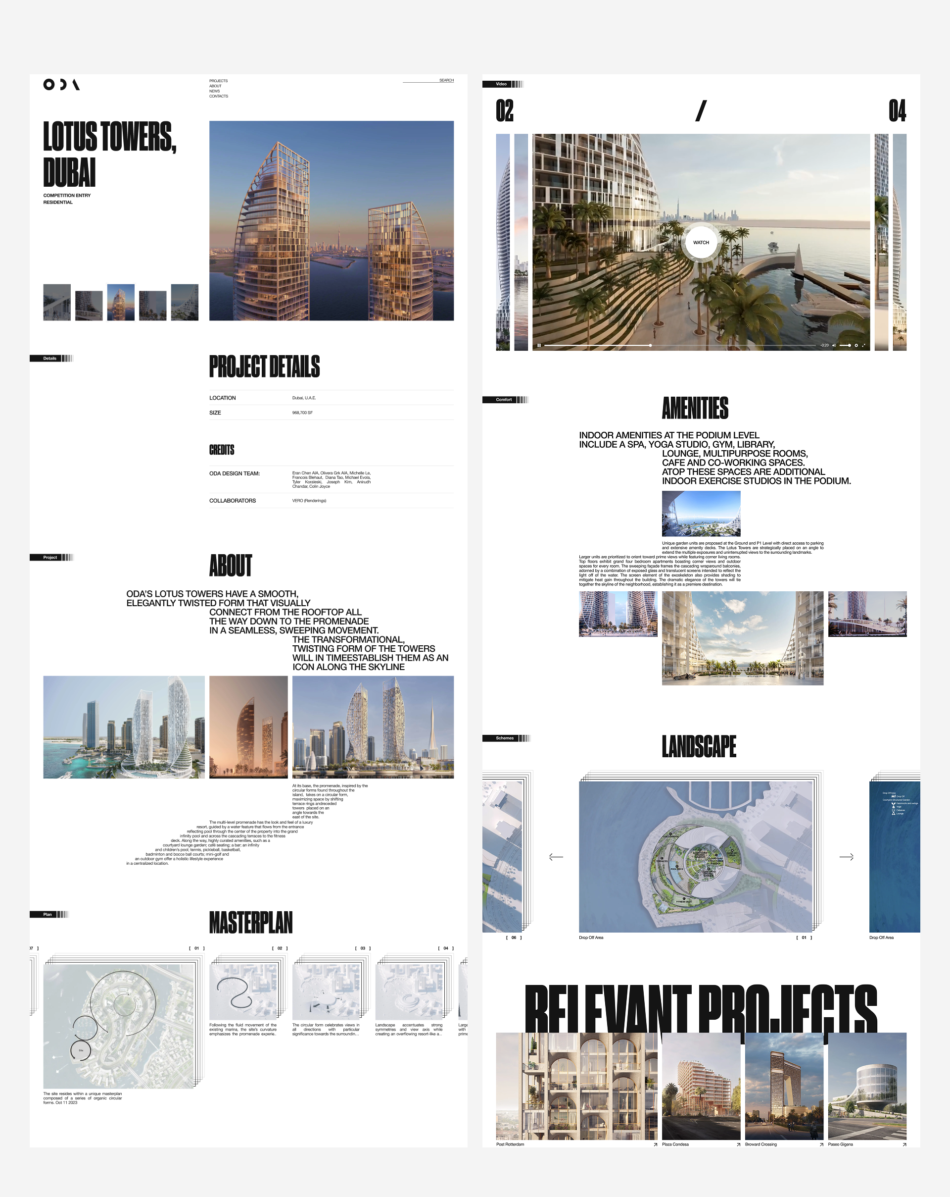 ODA Architecture | Corporate Website — Изображение №9 — Интерфейсы на Dprofile