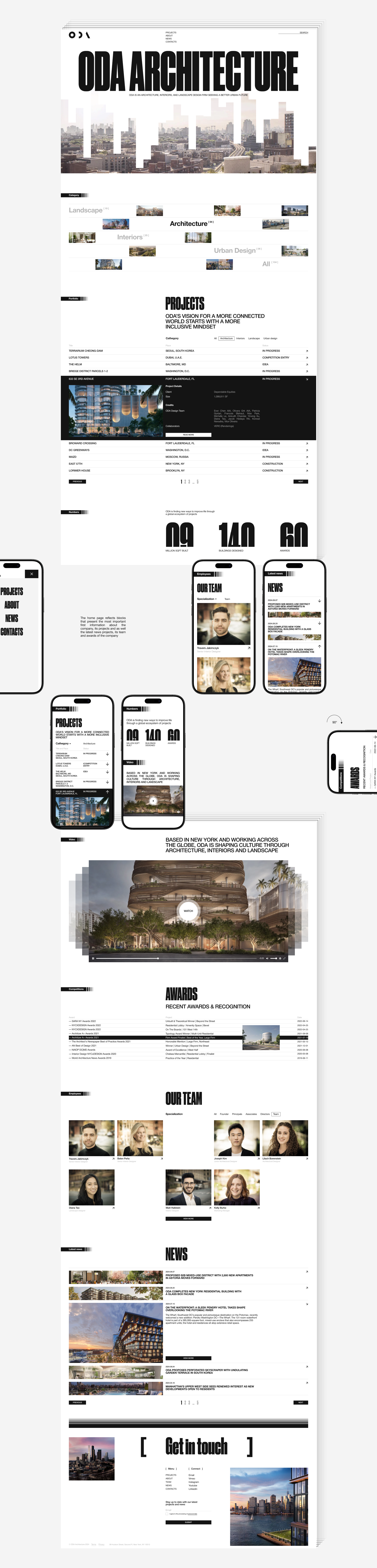 ODA Architecture | Corporate Website — Изображение №3 — Интерфейсы на Dprofile