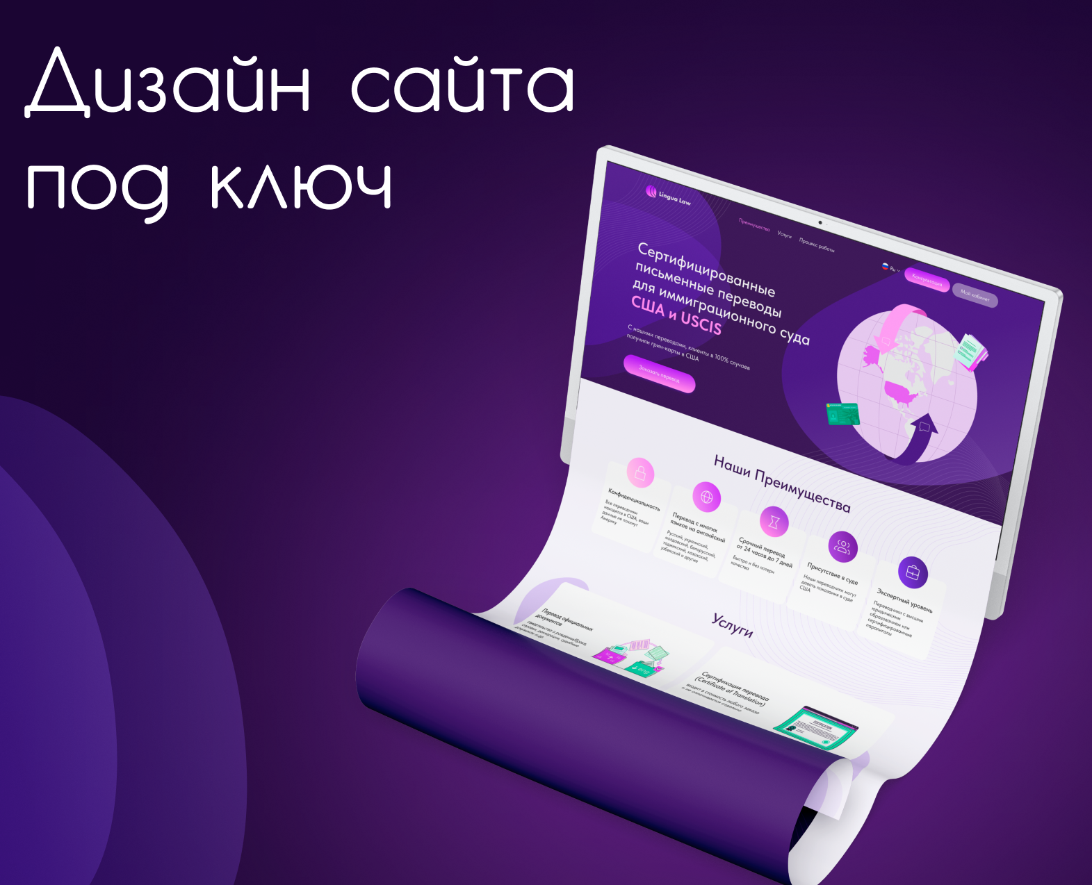 Дизайн сайта под ключ — Интерфейсы на Dprofile