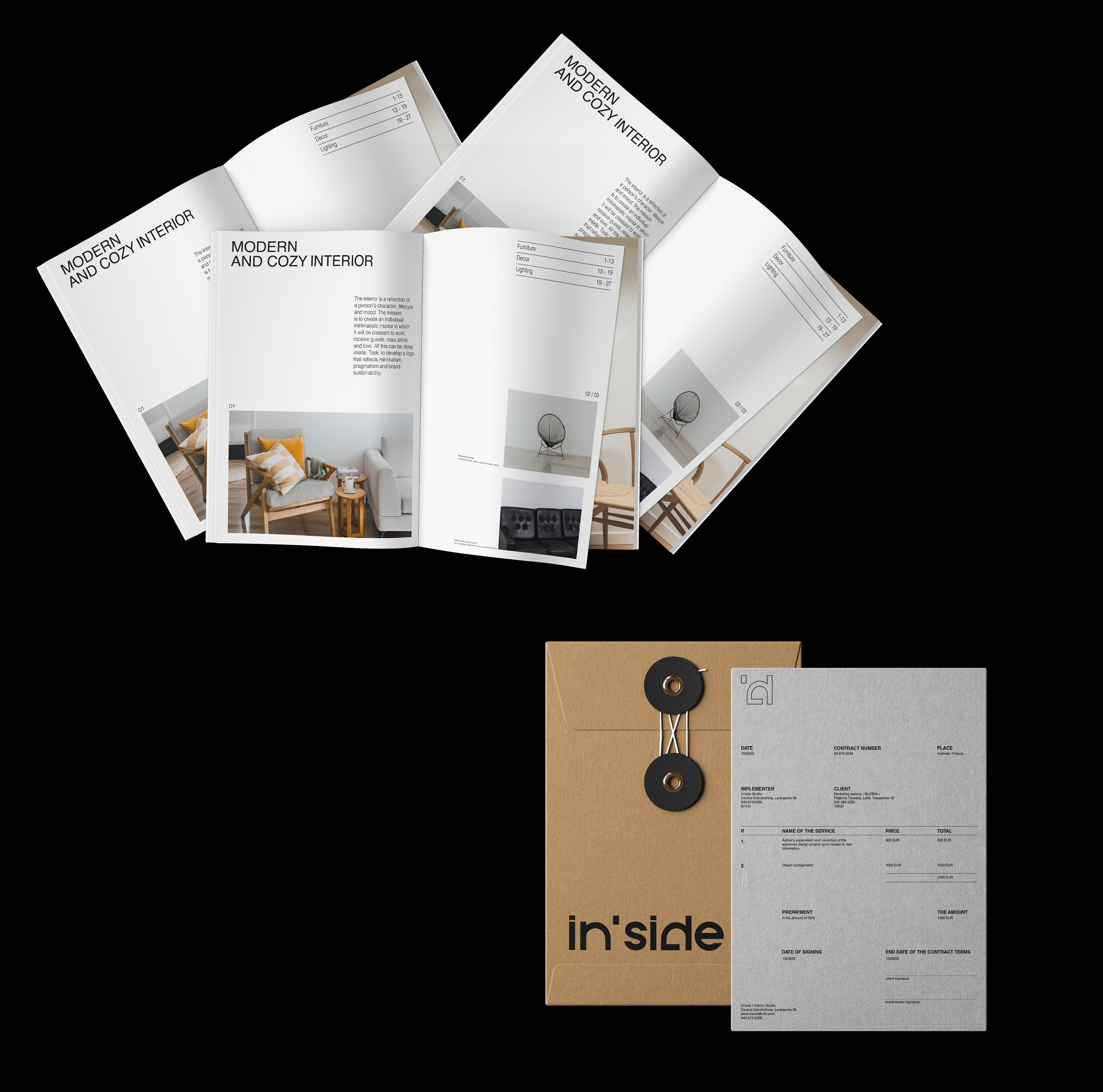 Logotype for interior studio INSIDE — Изображение №5 — Брендинг на Dprofile