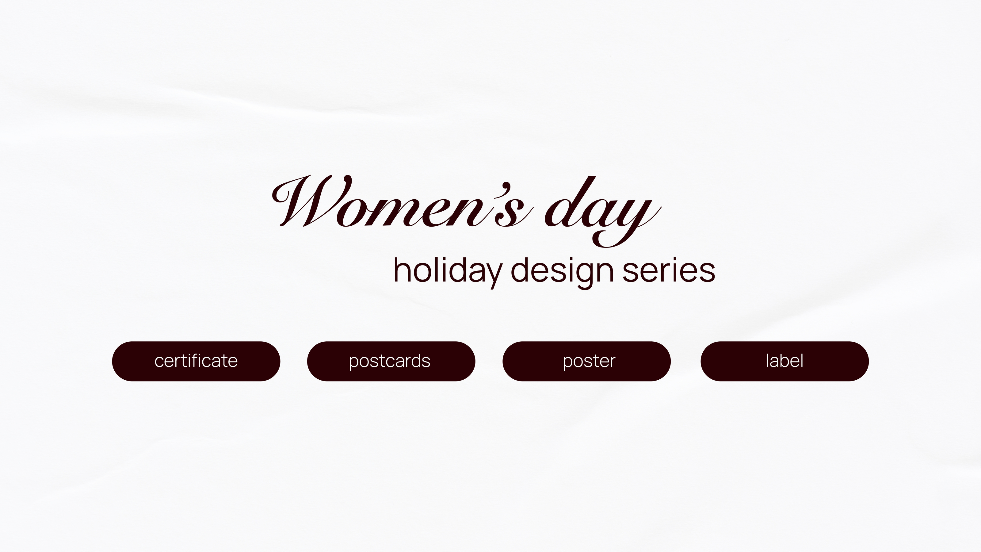 Women's day | holiday design series — Изображение №1 — Графика на Dprofile