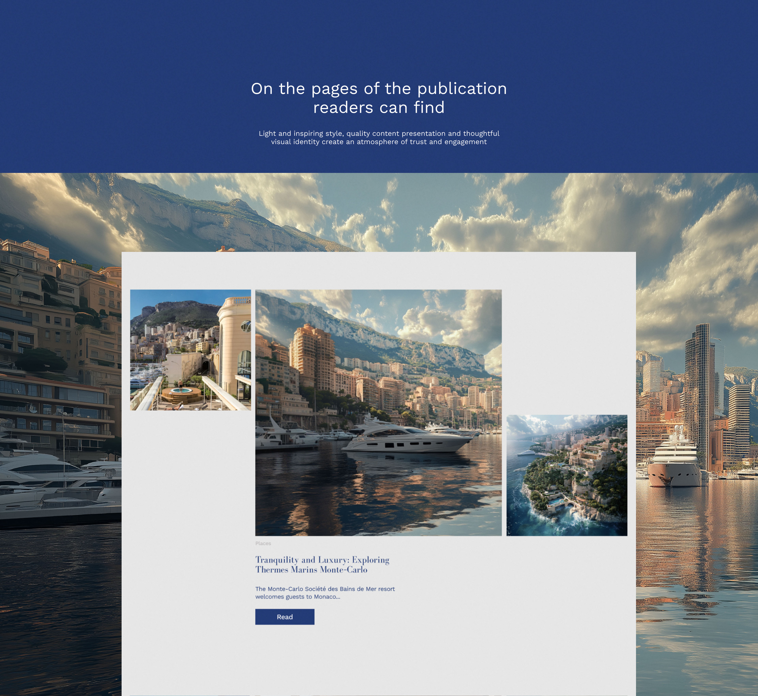 Longevity Monaco | Website design online–magazine — Изображение №4 — Интерфейсы, Брендинг на Dprofile