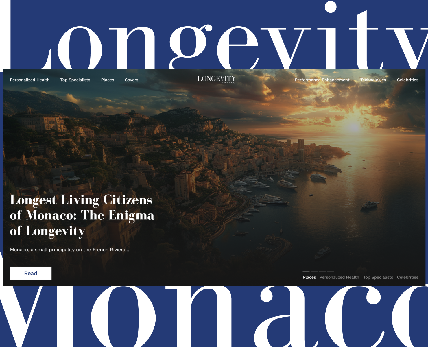 Longevity Monaco | Website design online–magazine на Dprofile