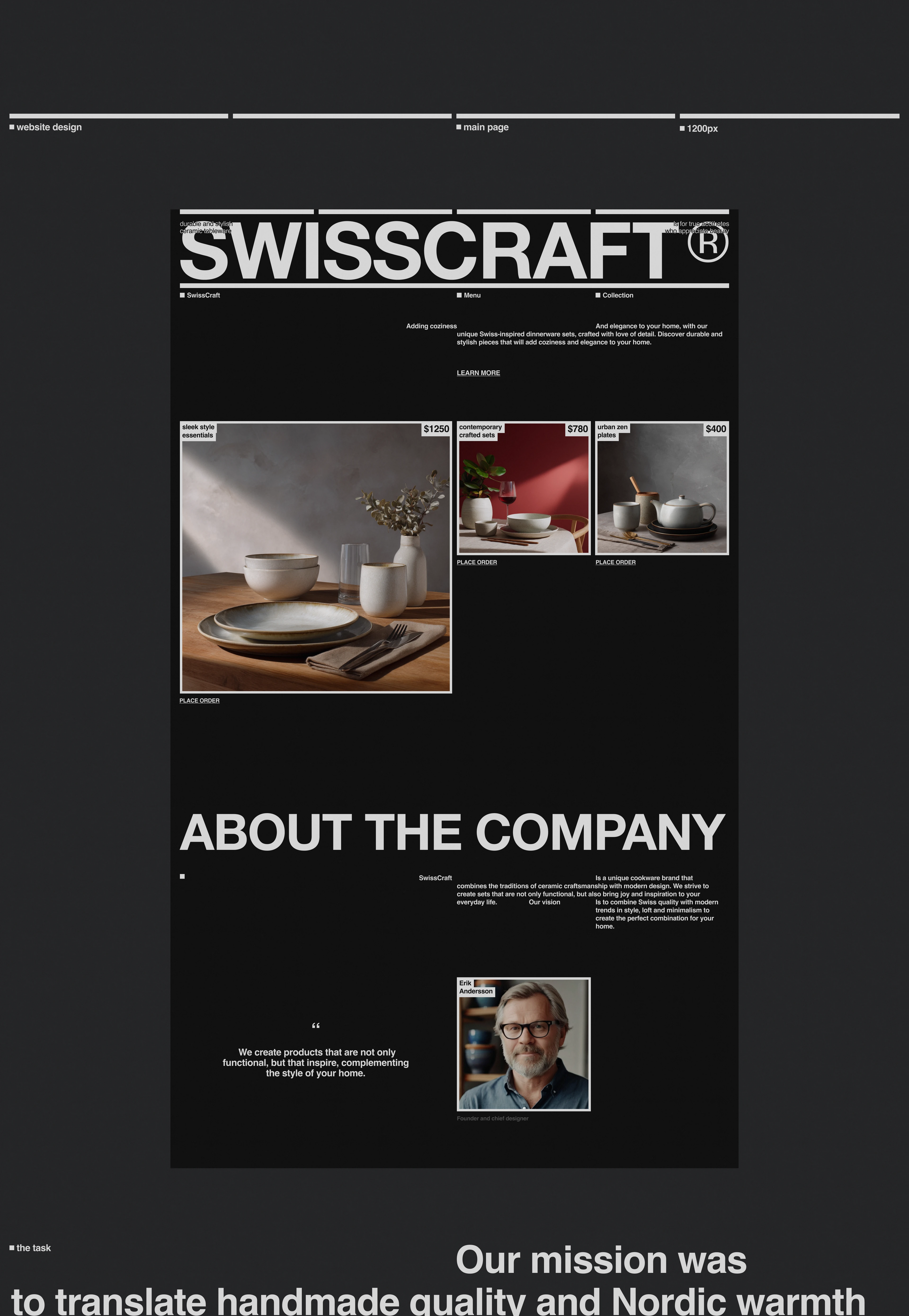 SwissCraft | Website design — Изображение №2 — Интерфейсы на Dprofile