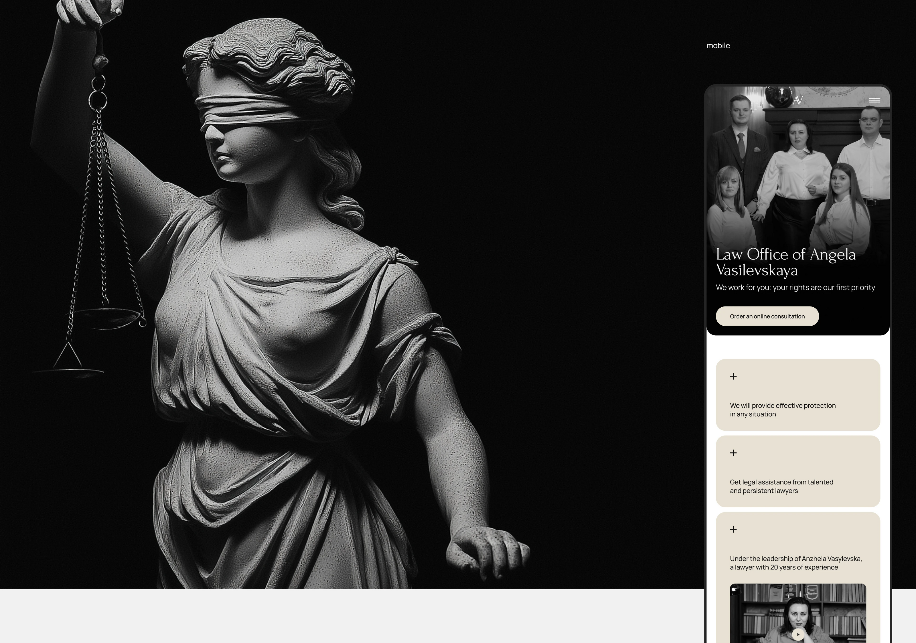 Website for law firm | Landing page — Изображение №3 — Интерфейсы, Брендинг на Dprofile