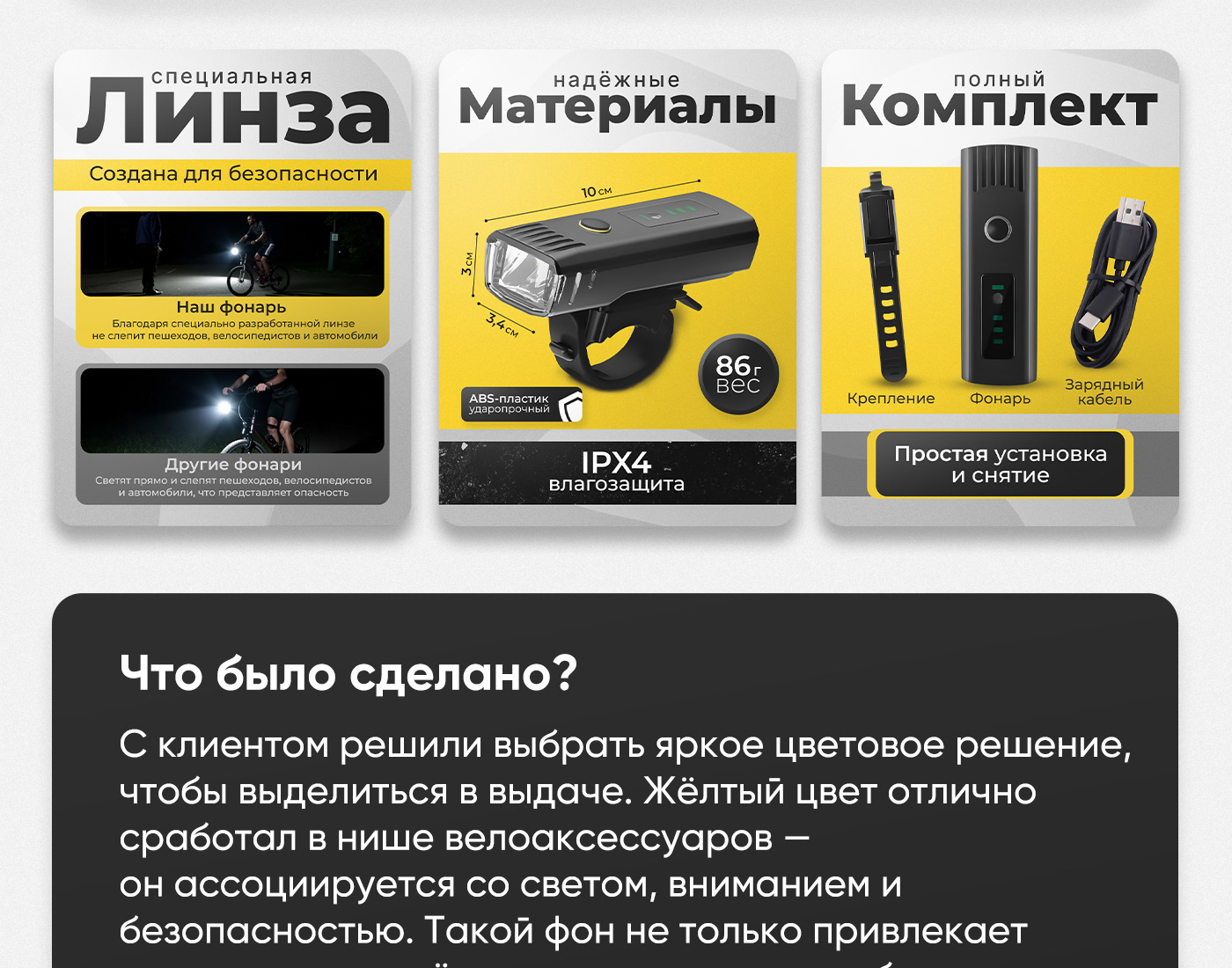 Карточка товара | Инфографика WB | Фонарь — Изображение №3 — Графика, Маркетинг на Dprofile