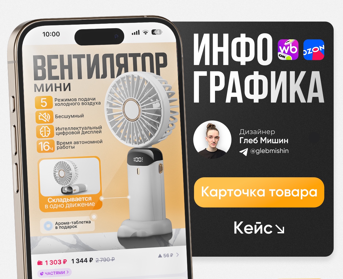 Карточка товара | Инфографика WB | Вентилятор — Графика, Маркетинг на Dprofile