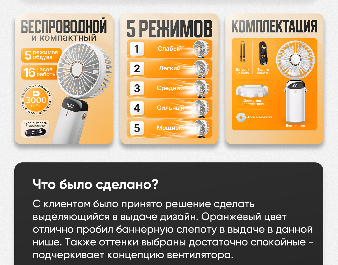 Карточка товара | Инфографика WB | Вентилятор — Изображение №3 — Графика, Маркетинг на Dprofile