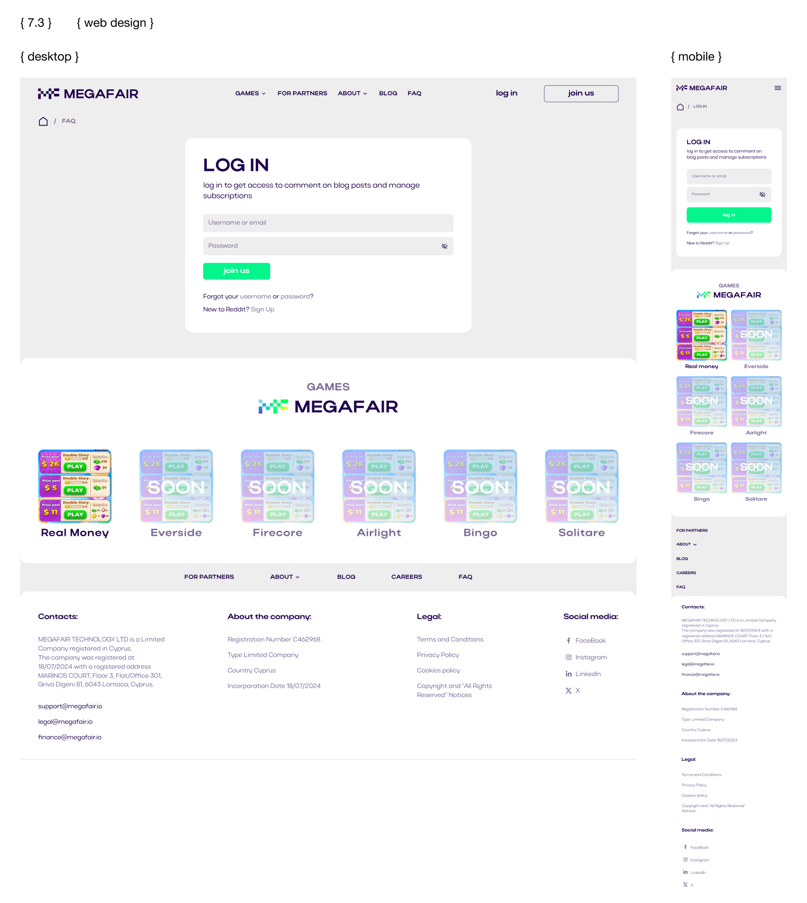 Многостраничный сайт для megafair — Изображение №13 — Интерфейсы, Анимация на Dprofile