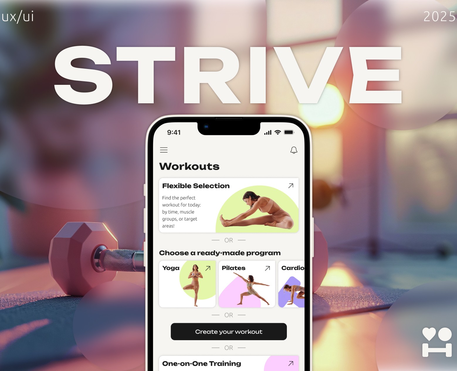 Fitness app, STRIVE — Интерфейсы на Dprofile