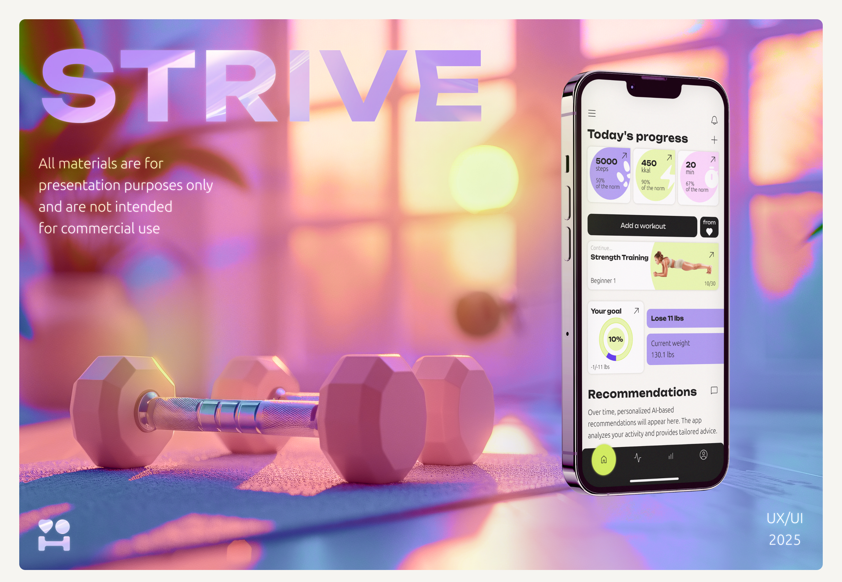 Fitness app, STRIVE — Изображение №1 — Интерфейсы на Dprofile