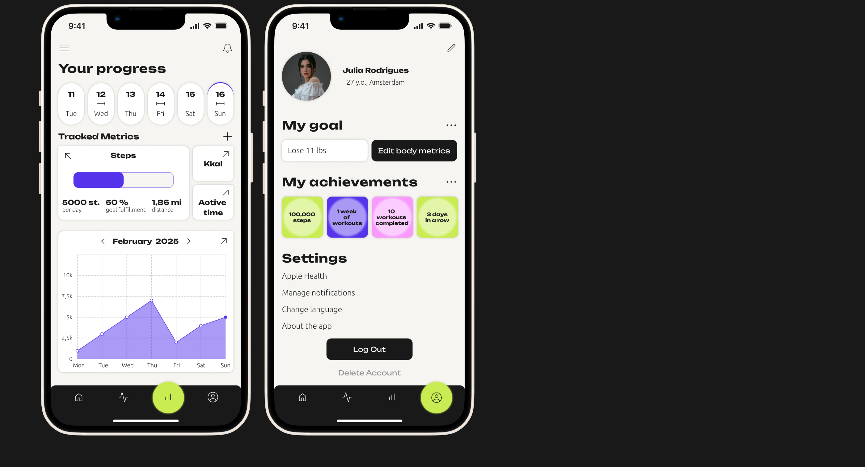Fitness app, STRIVE — Изображение №17 — Интерфейсы на Dprofile