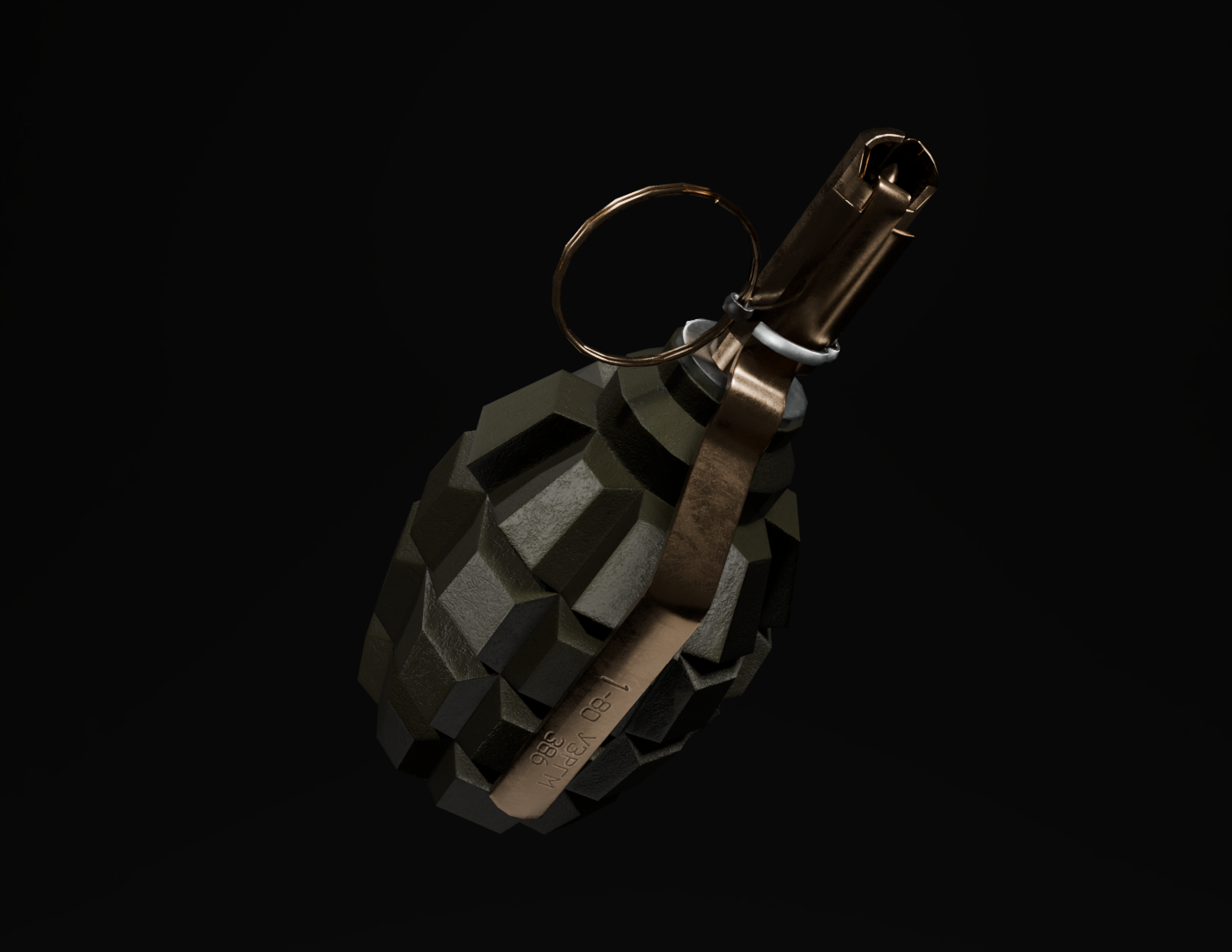 Граната Ф-1 (3D модель) — Изображение №1 — 3D на Dprofile