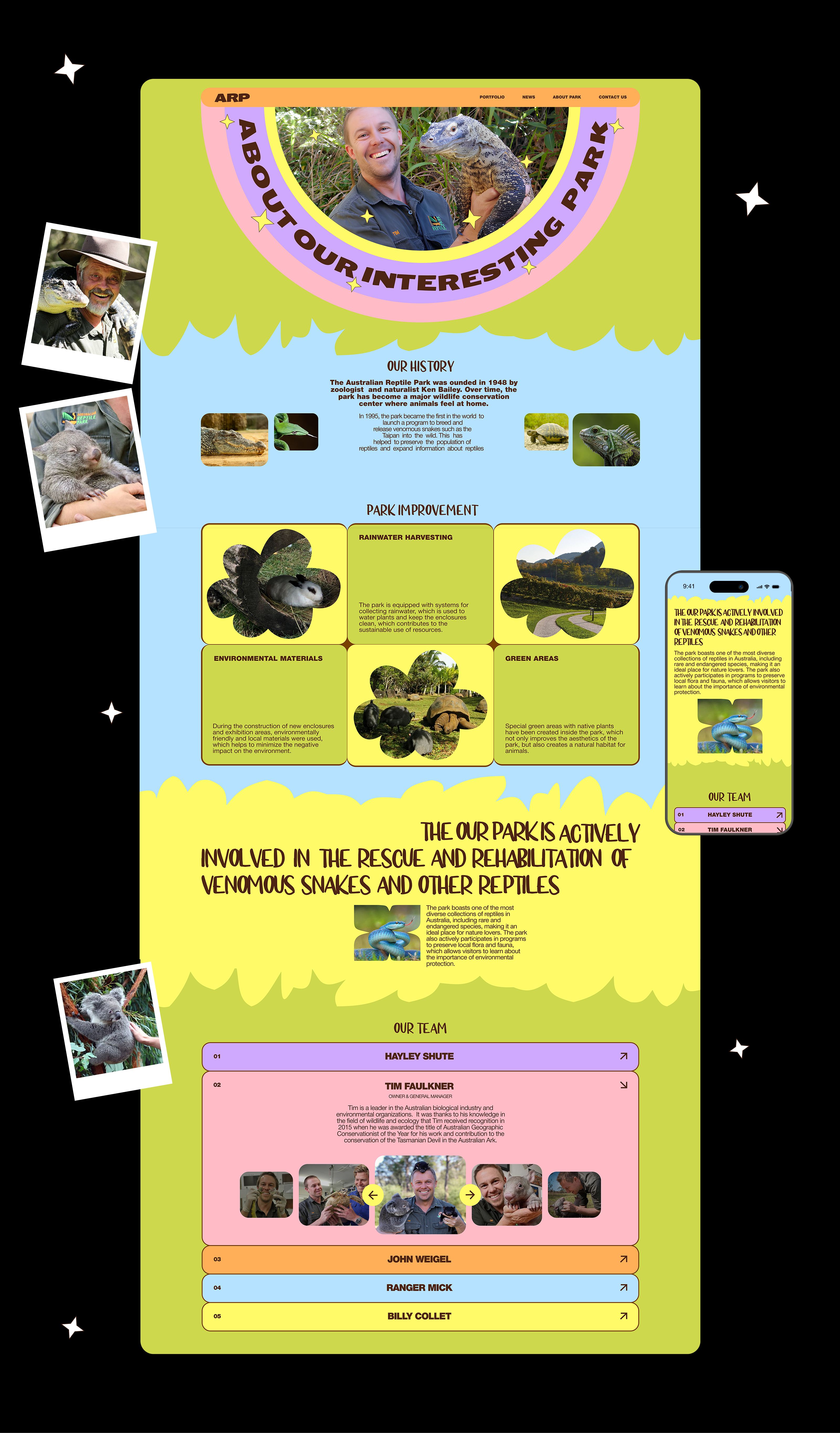 REPTILE PARK | CORPORATE WEBSITE — Изображение №9 — Интерфейсы на Dprofile