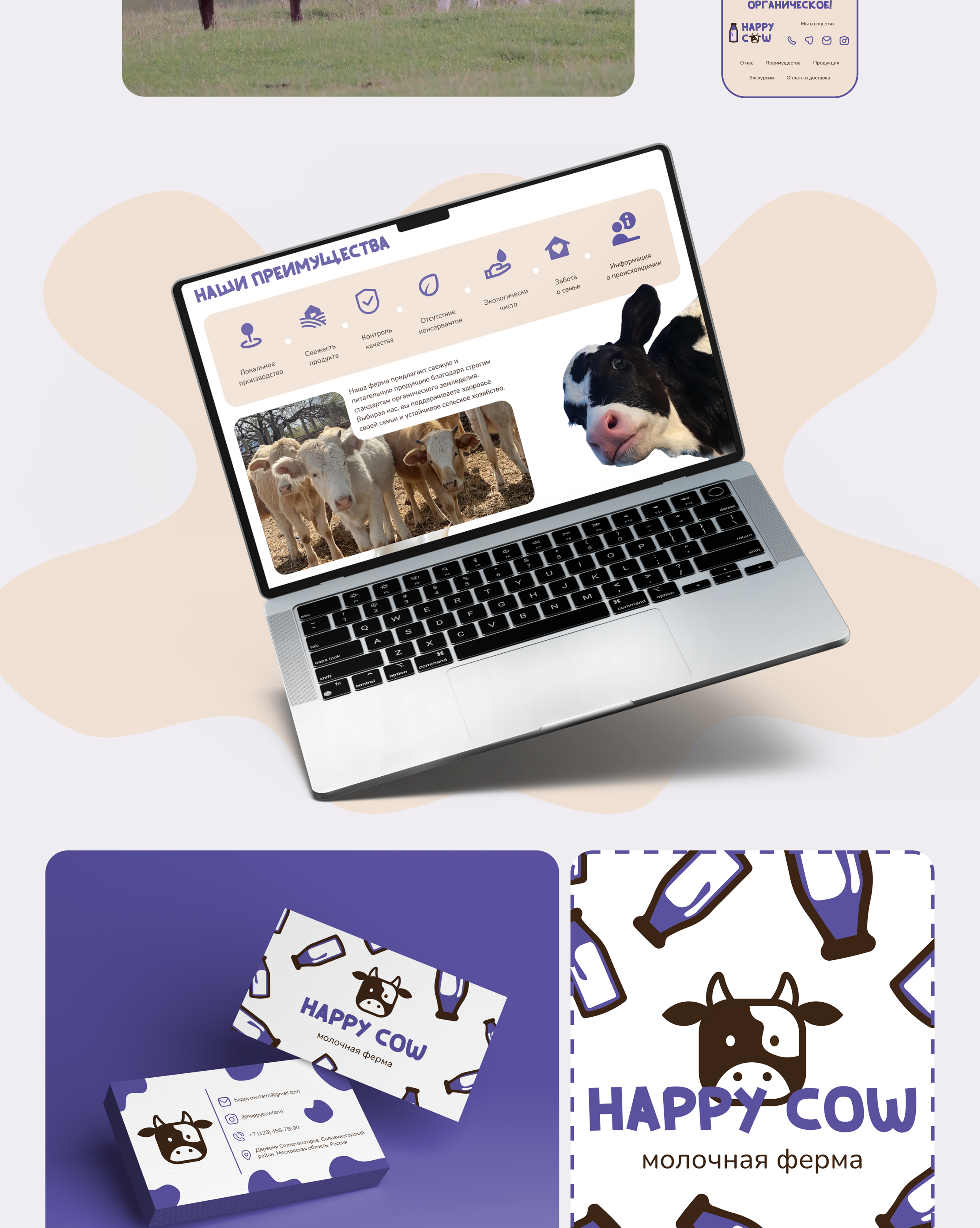 Happy cow | Landing page — Изображение №8 — Интерфейсы, Графика на Dprofile