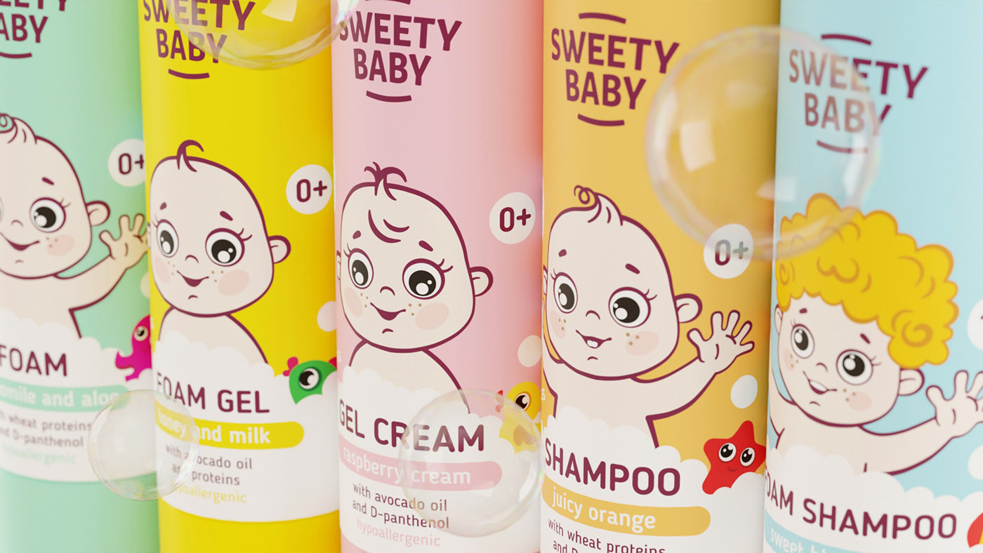 «Sweety Baby» детское средство для купания — Изображение №3 — Брендинг на Dprofile