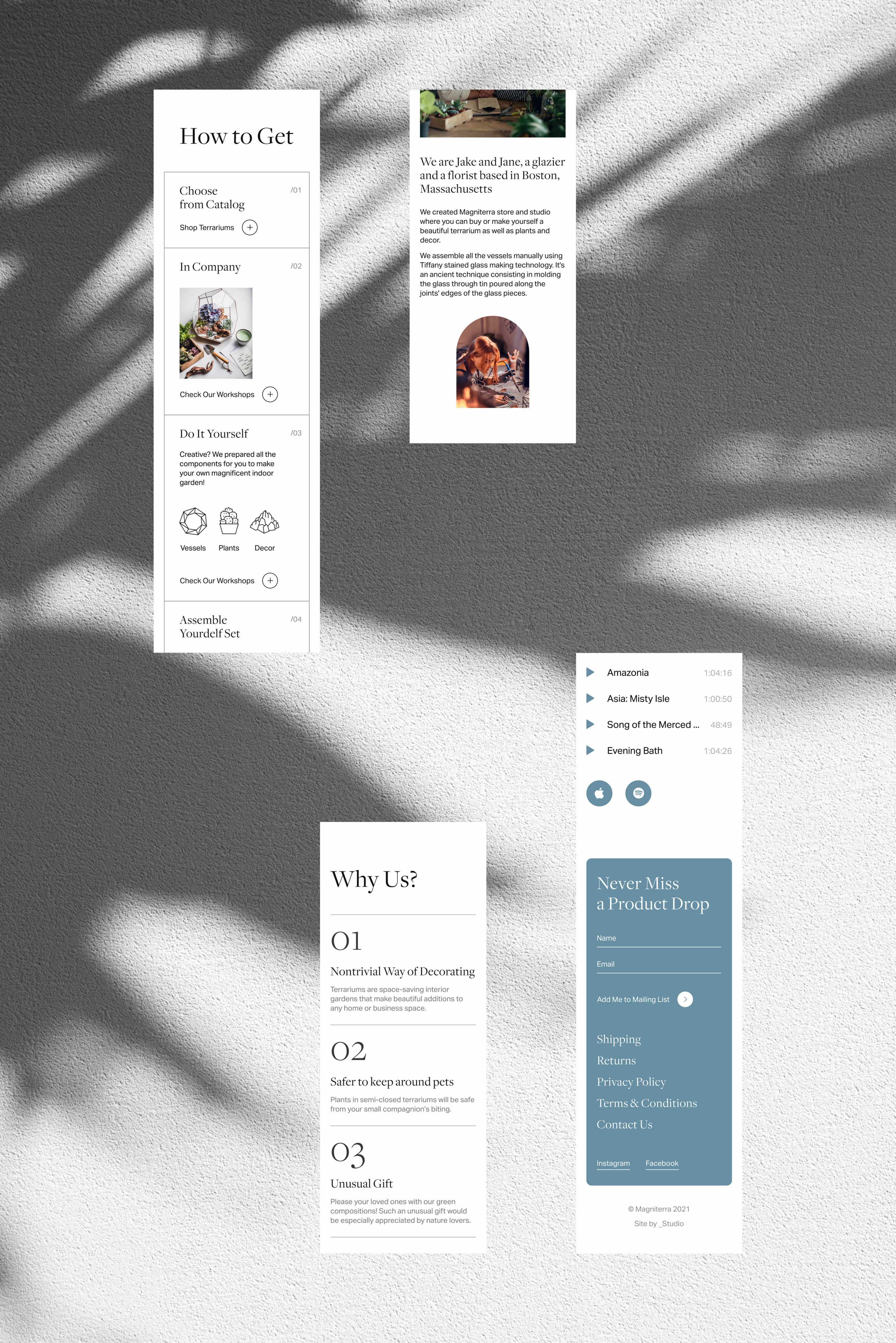 Magniterra - Terrarium Store — Изображение №10 — Интерфейсы, Брендинг на Dprofile