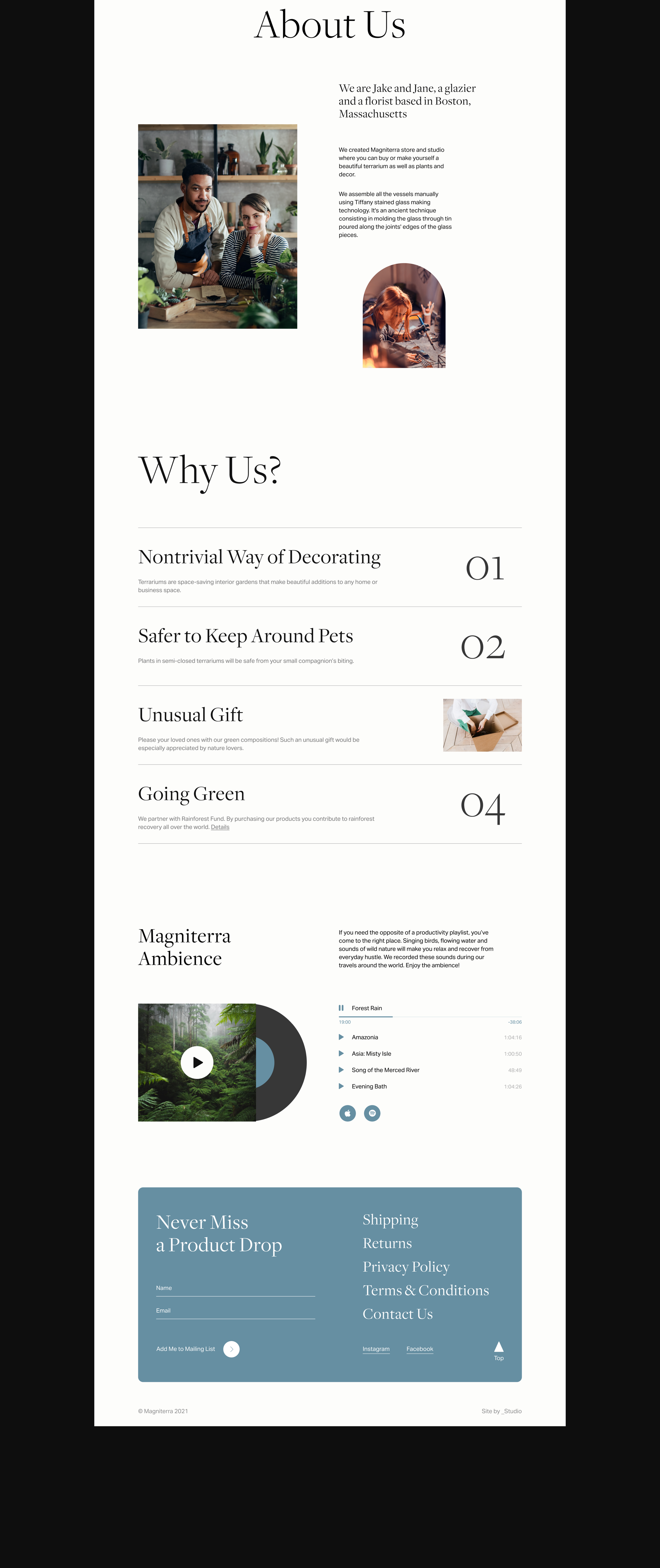 Magniterra - Terrarium Store — Изображение №9 — Интерфейсы, Брендинг на Dprofile