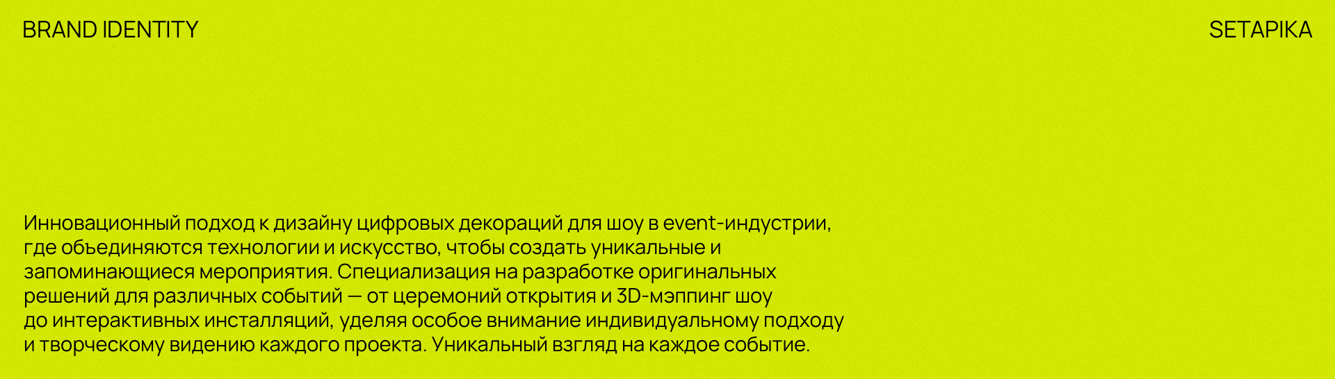 SETAPIKA | BRANDING — Изображение №2 — Брендинг на Dprofile