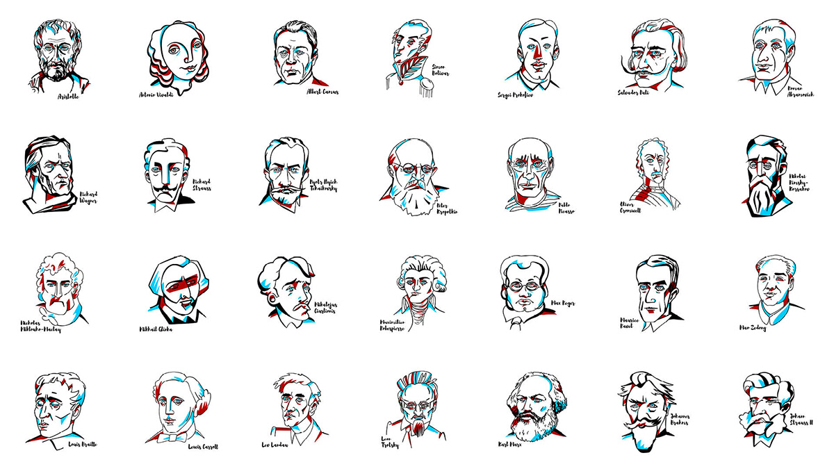 476 портретов известных людей — Изображение №6 — Иллюстрация, Графика на Dprofile