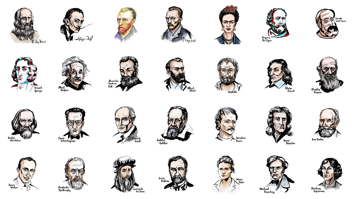 476 портретов известных людей — Изображение №2 — Иллюстрация, Графика на Dprofile