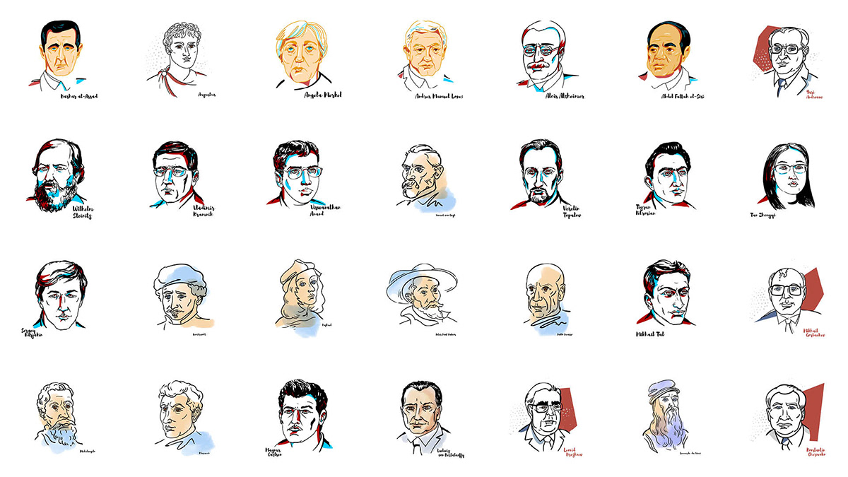 476 портретов известных людей — Изображение №11 — Иллюстрация, Графика на Dprofile