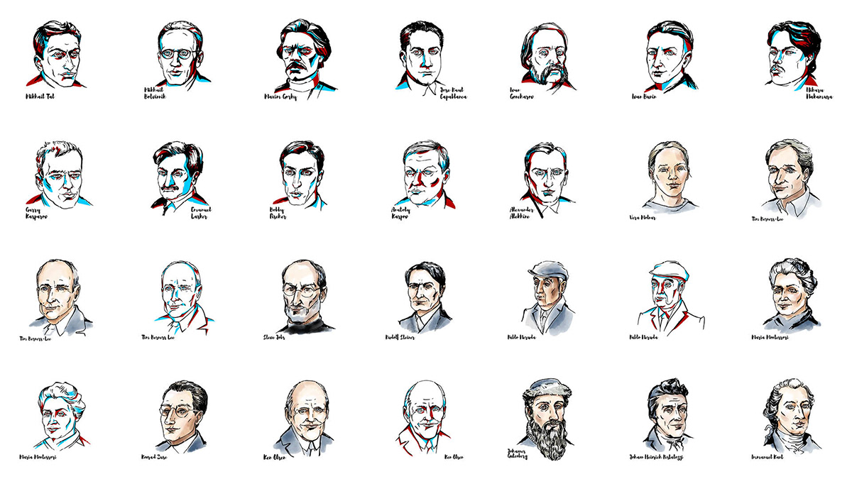 476 портретов известных людей — Изображение №13 — Иллюстрация, Графика на Dprofile