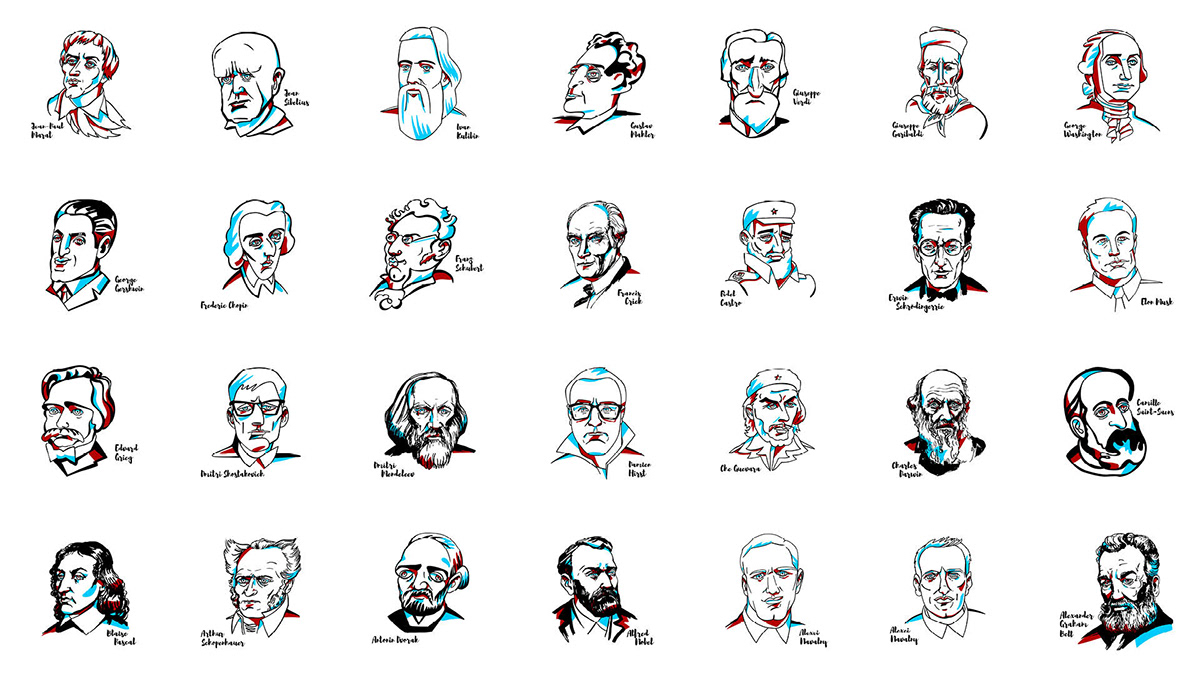 476 портретов известных людей — Изображение №7 — Иллюстрация, Графика на Dprofile