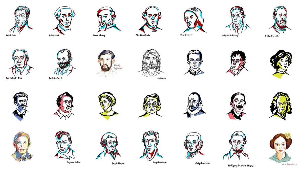 476 портретов известных людей — Изображение №16 — Иллюстрация, Графика на Dprofile