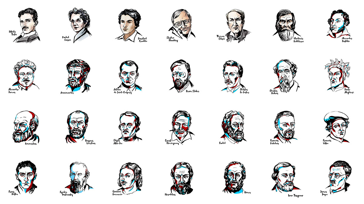 476 портретов известных людей — Изображение №3 — Иллюстрация, Графика на Dprofile