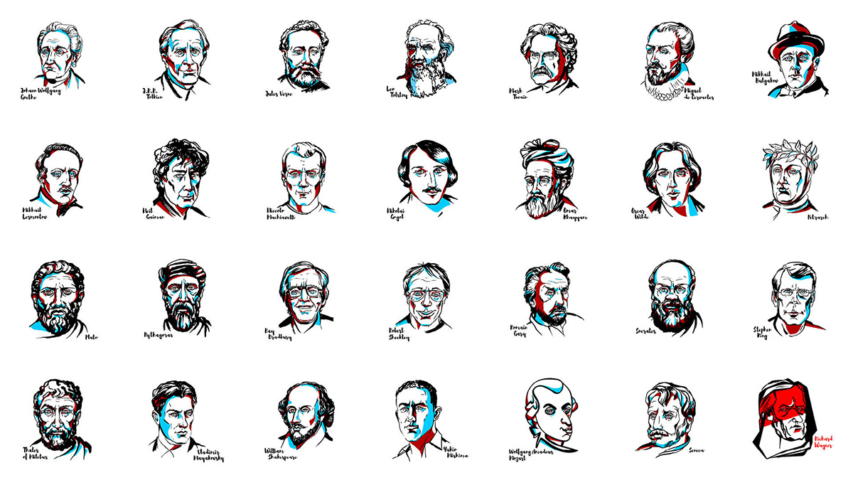 476 портретов известных людей — Изображение №4 — Иллюстрация, Графика на Dprofile